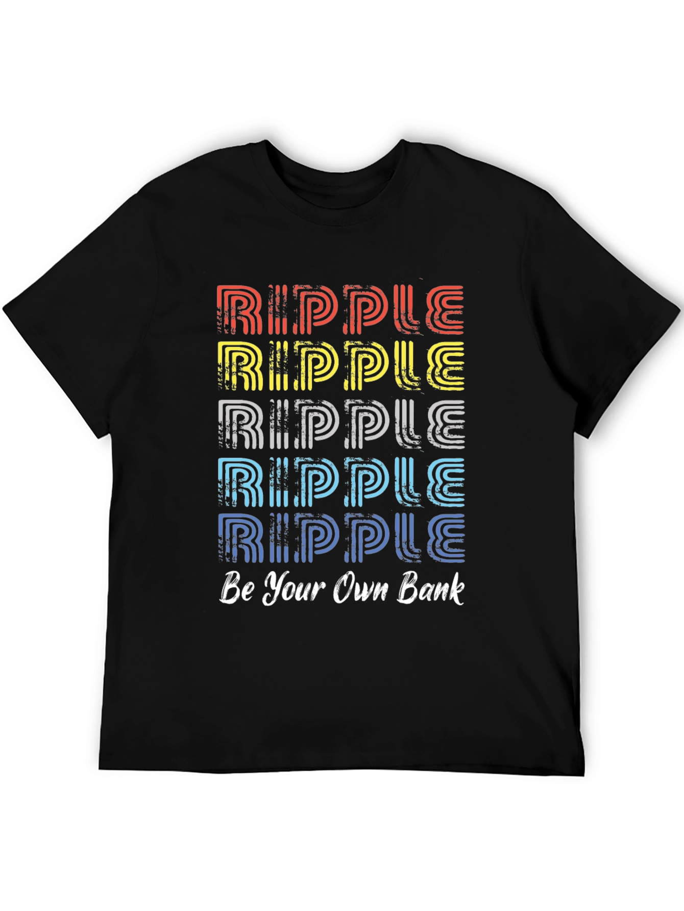 Black Ripple Be Your Own Bank Graphic T-Shirt view 5