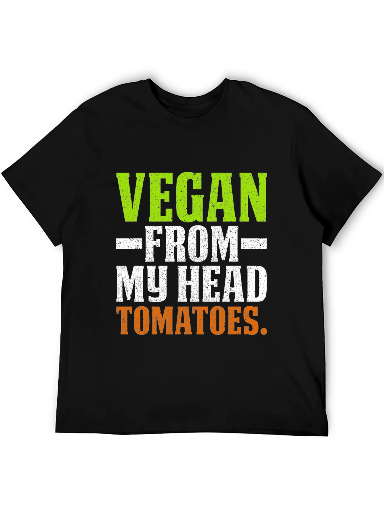 Black Vegan From My Head Tomatoes T-Shirt view 5