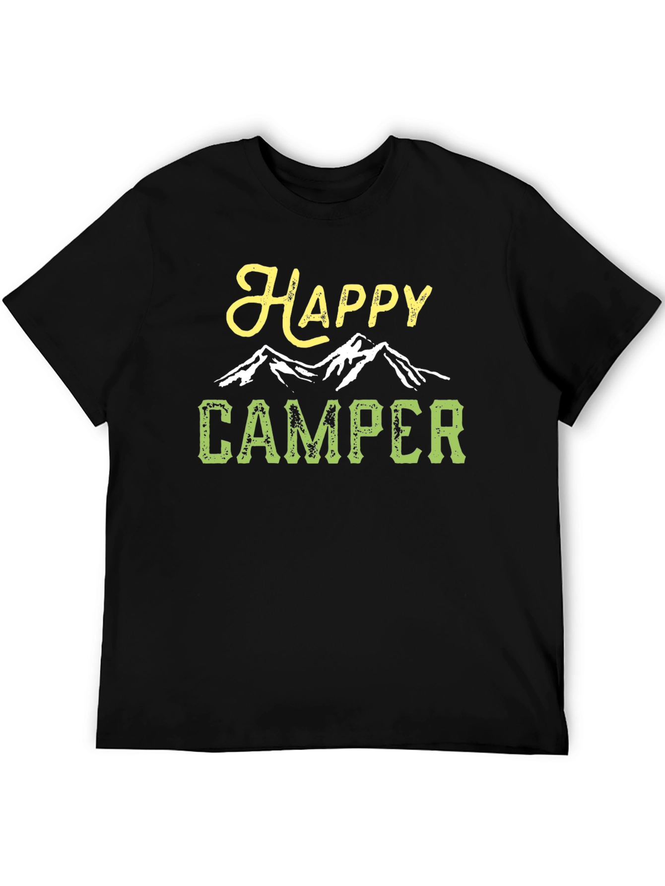 Black Happy Camper T-Shirt - Mountain Adventure view 5