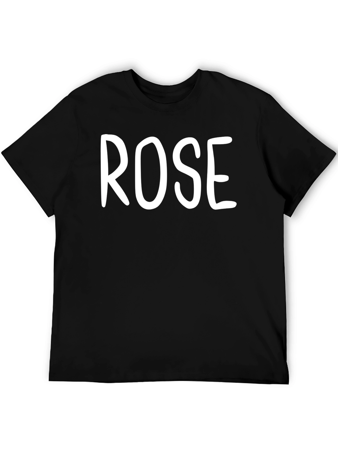 Black Rose Text Graphic Print Black T-Shirt view 5