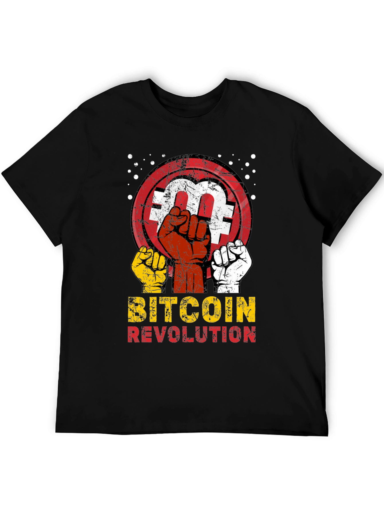 Black Bitcoin Revolution Graphic Tee view 5