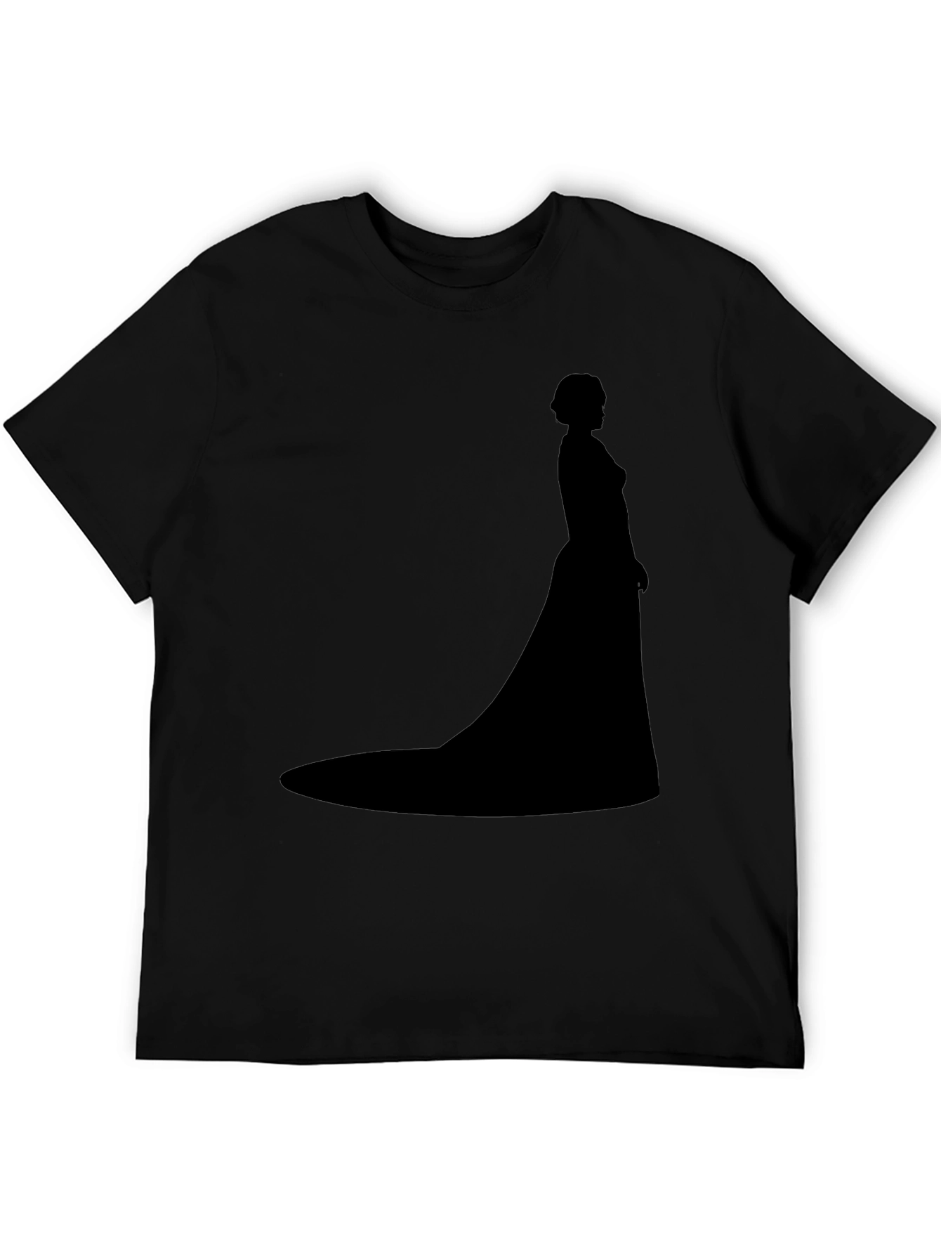 Black Elegant Silhouette T-Shirt - Classic Style view 5