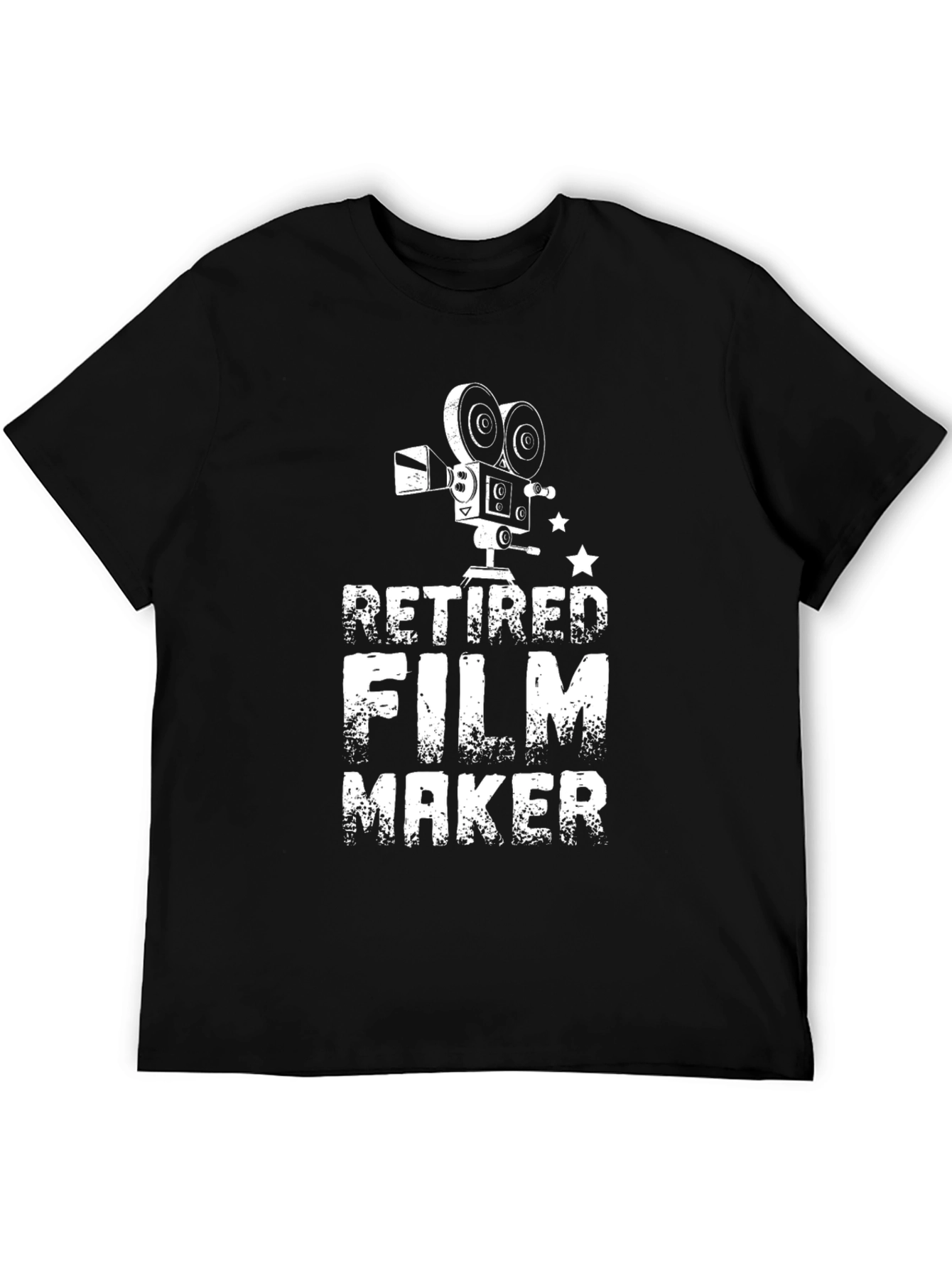 Black Retired Filmmaker T-Shirt - Black, Graphic Tee view 5