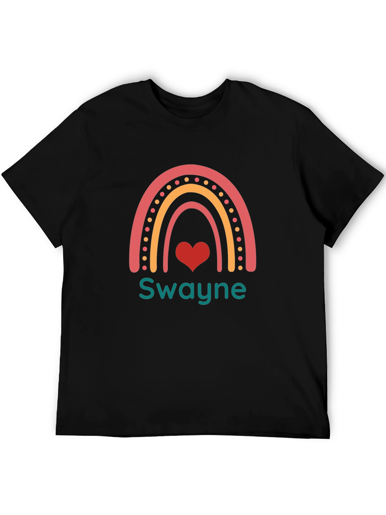 Rainbow Heart "Swayne" Custom T-Shirt - 5