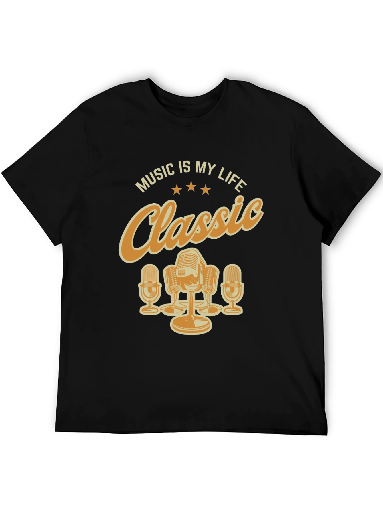 Black Classic Music is My Life Graphic T-Shirt view 5