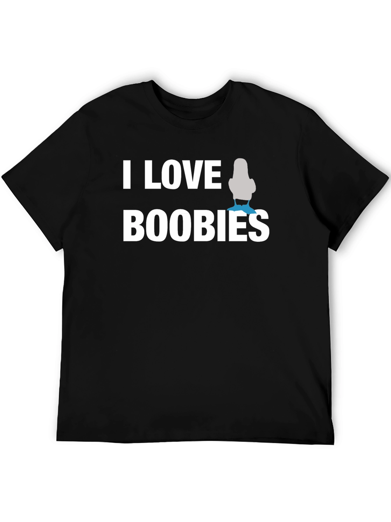 Black I Love Boobies T-Shirt - Funny Novelty Tee view 5