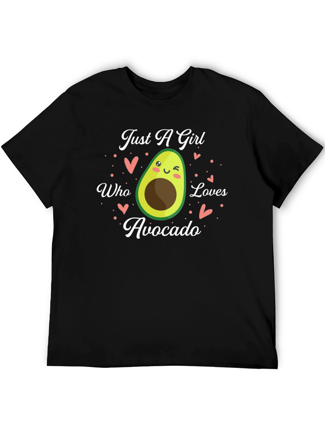 Black Just A Girl Who Loves Avocado Graphic Tee view 5