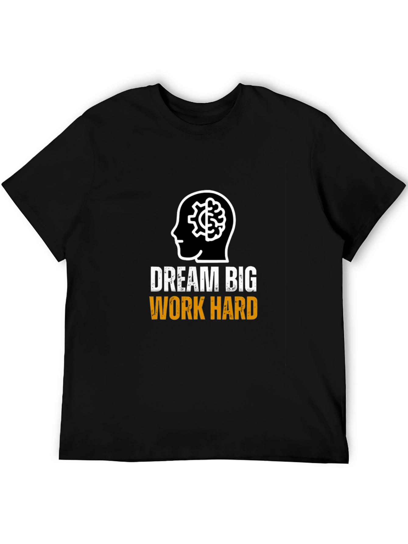 Black Dream Big Work Hard Graphic T-Shirt view 5