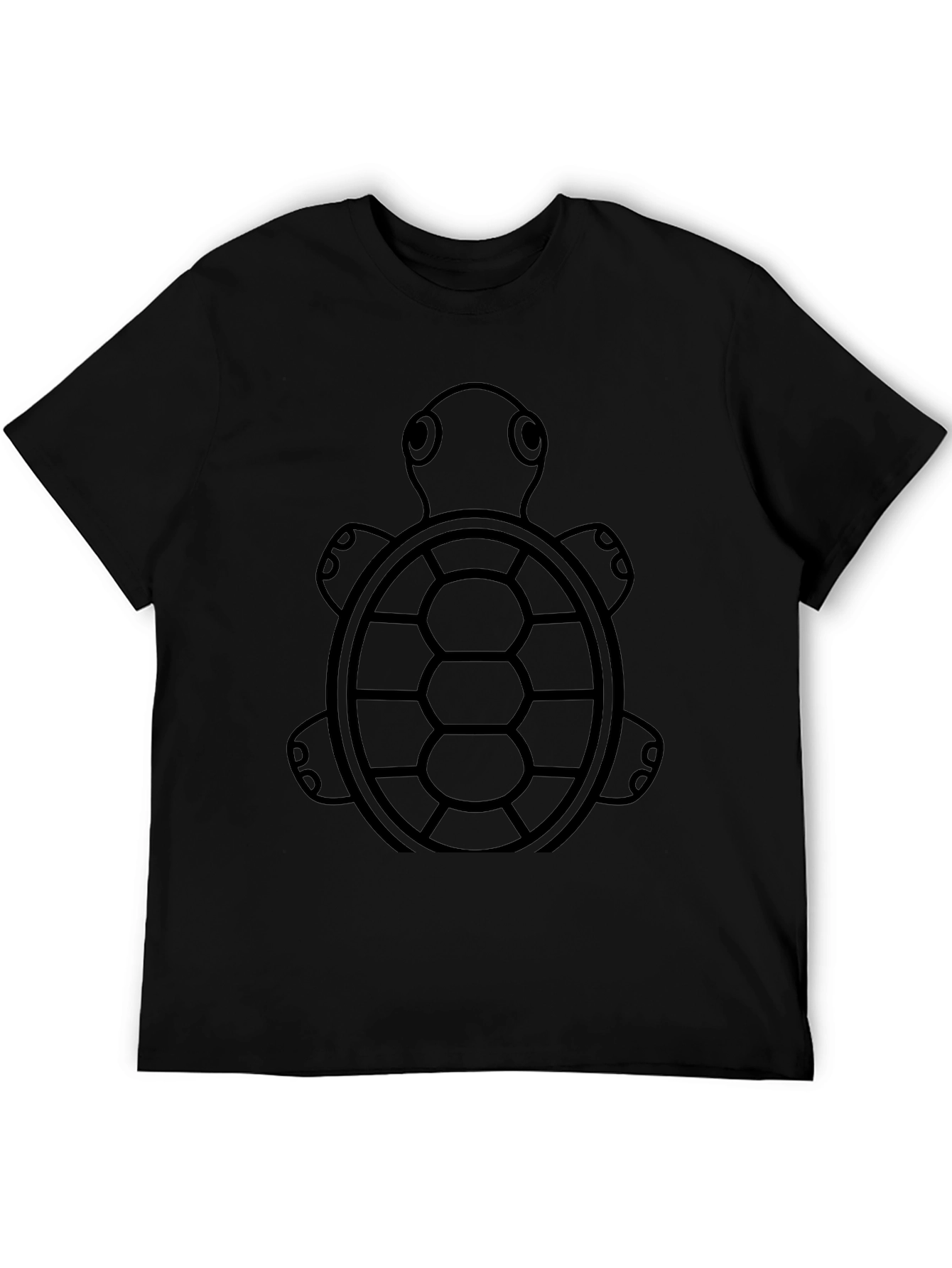 Black Turtle Graphic Tee - Black Cotton T-Shirt view 5