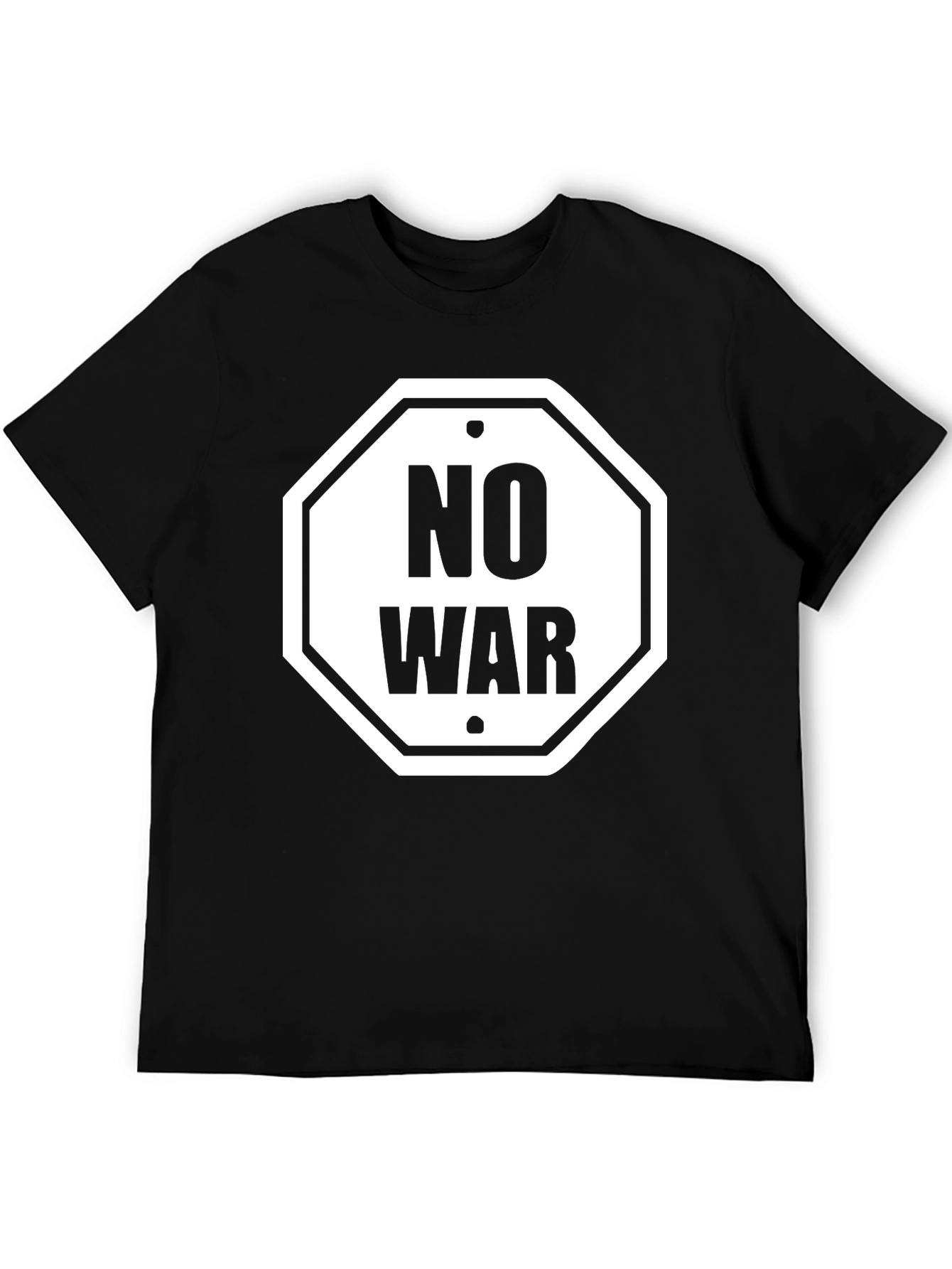 Black No War T-Shirt - Black view 5