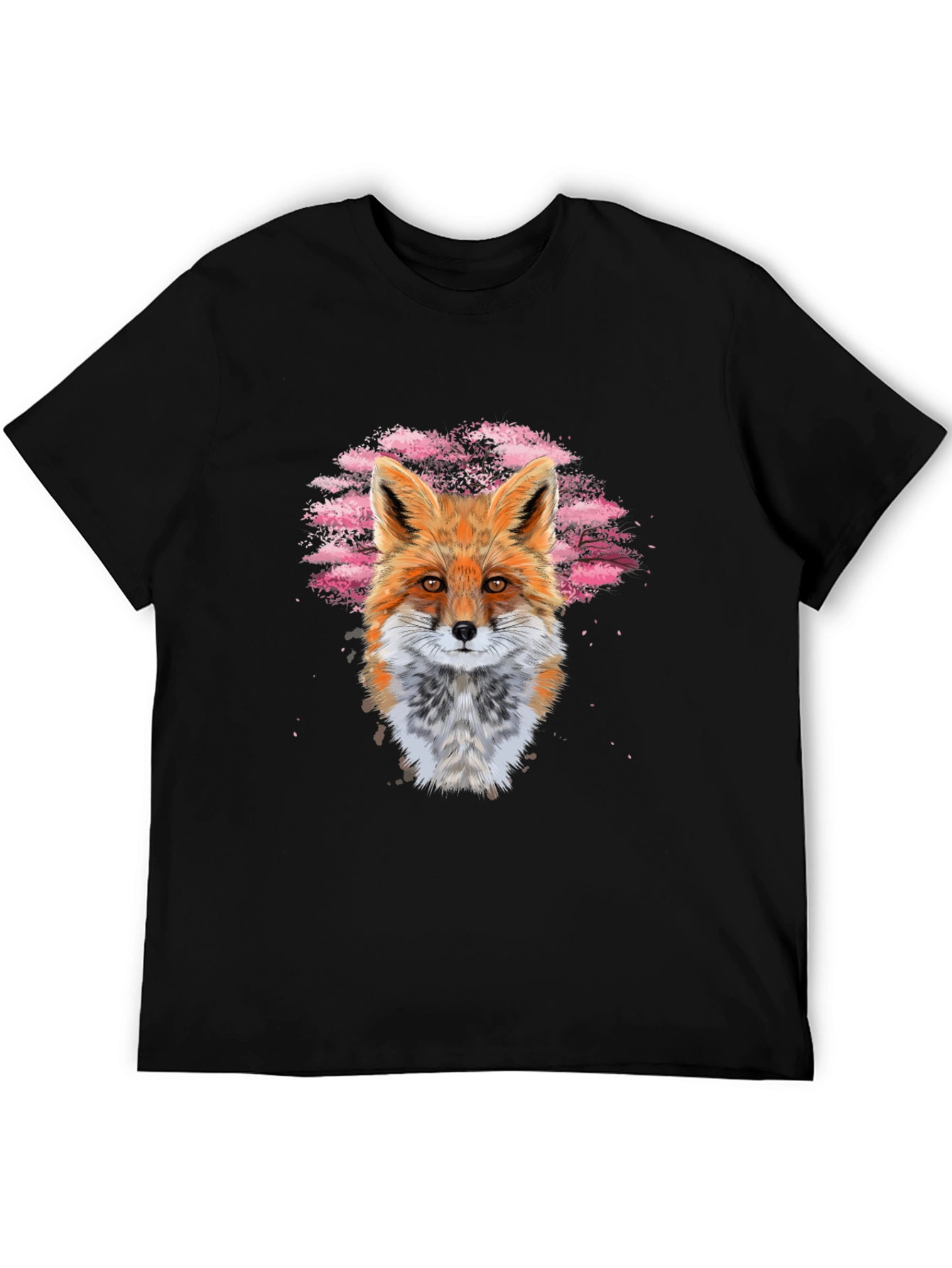 Black Fox Art Black T-Shirt view 5
