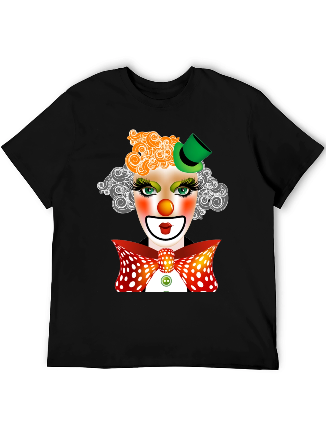 Black Clown Face Graphic T-Shirt view 5