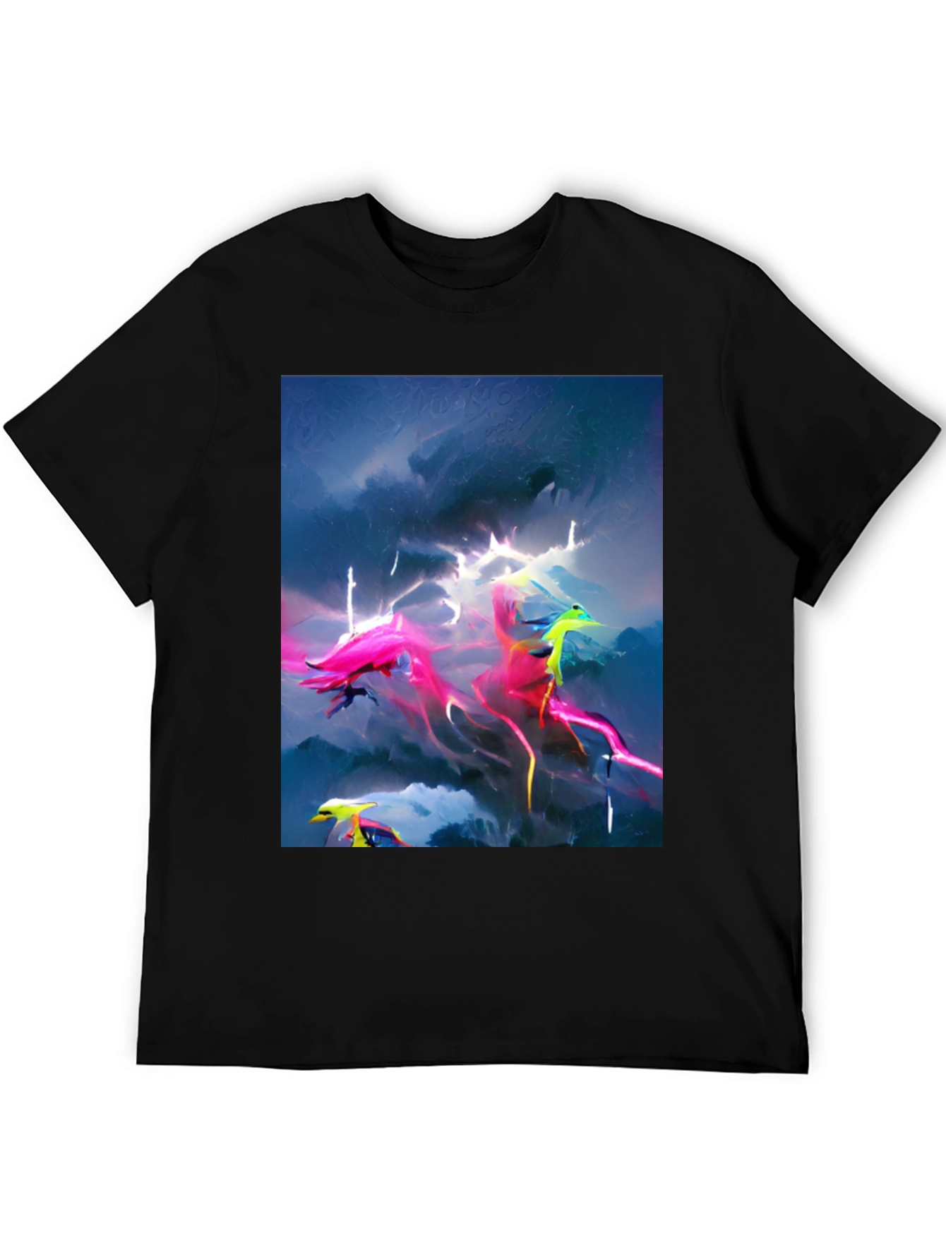 Black Electric Sky Graphic Tee - Vibrant Style view 5