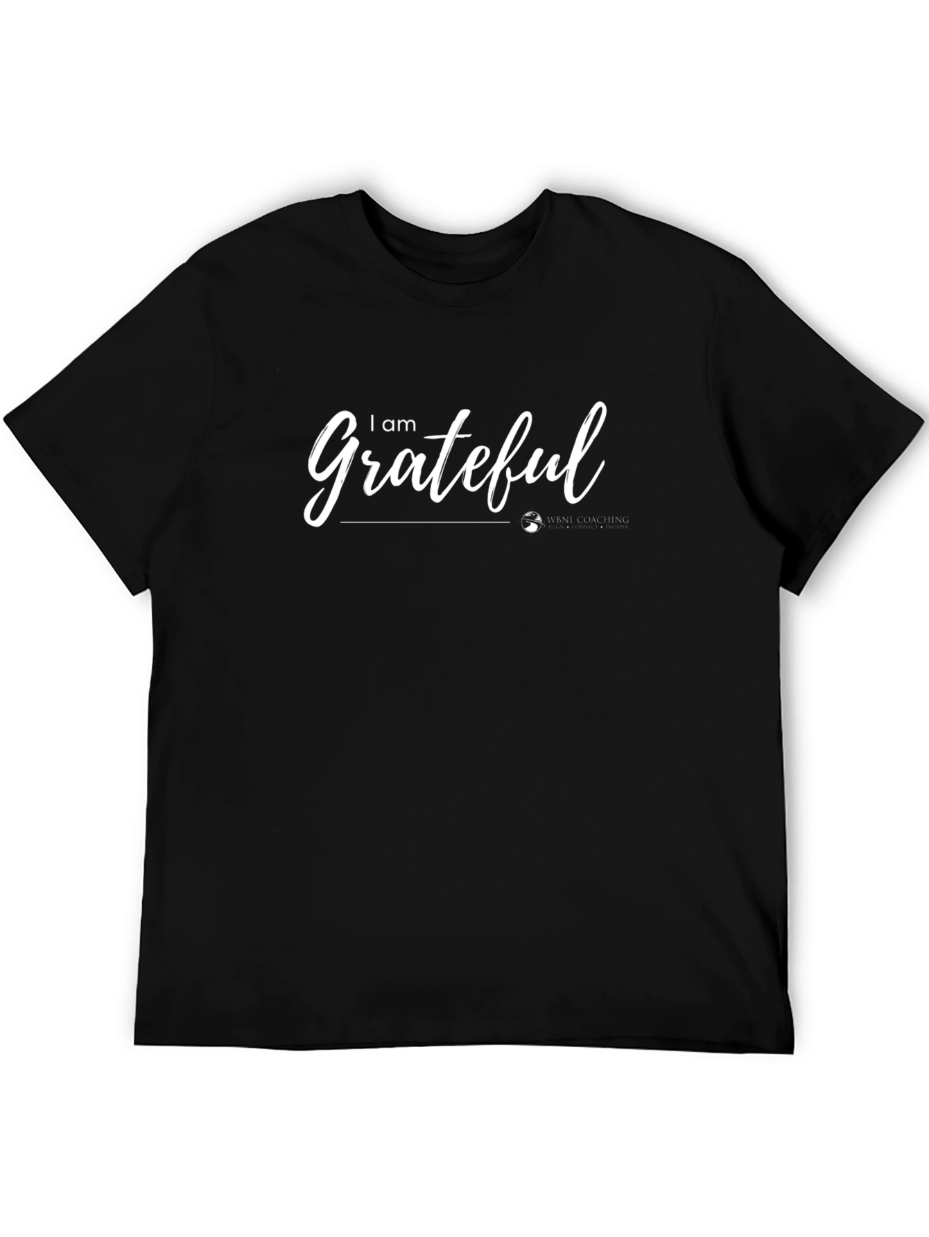 Black I am Grateful Black T-Shirt, Motivational Tee view 5