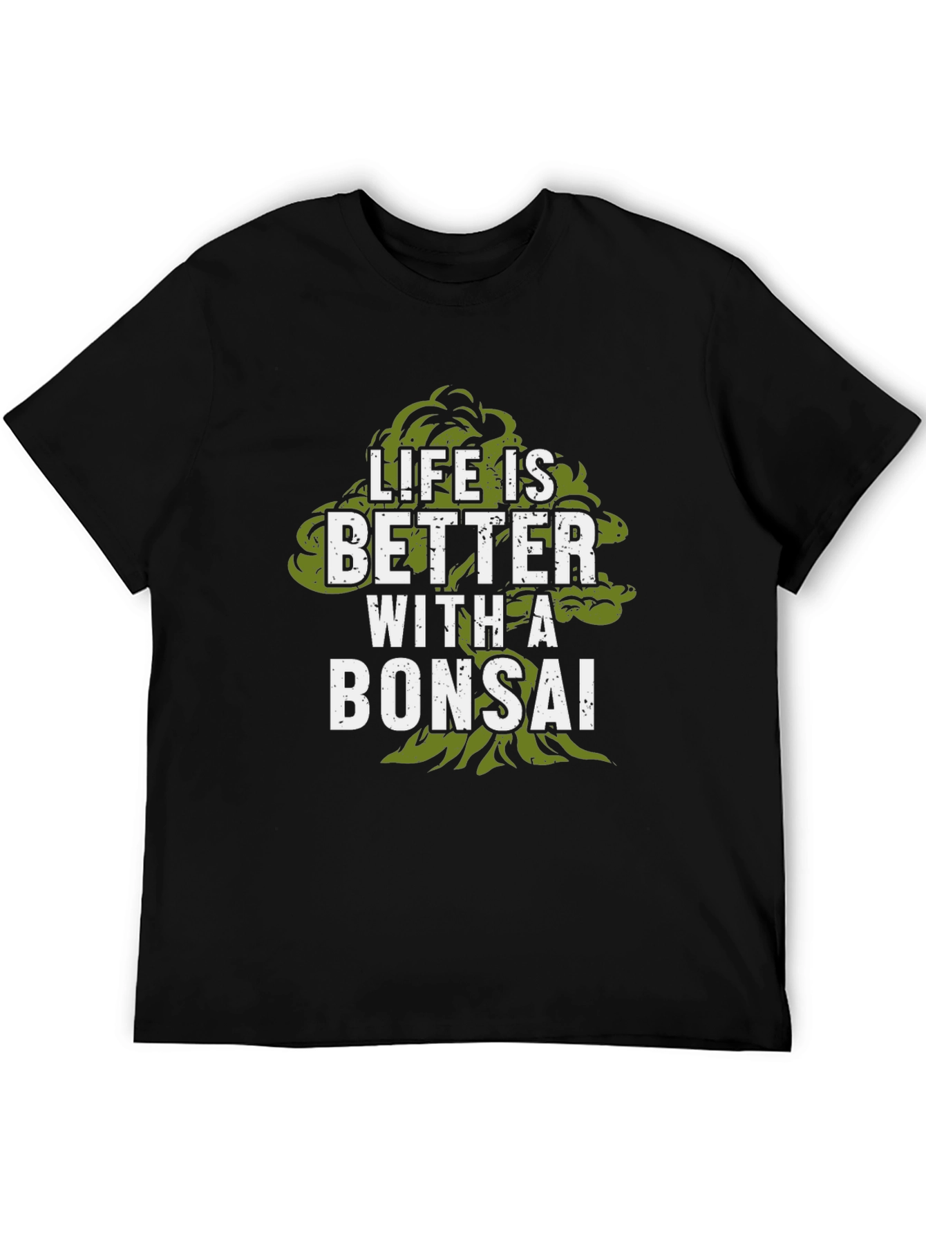 Black Life is Better with a Bonsai Black T-Shirt view 5