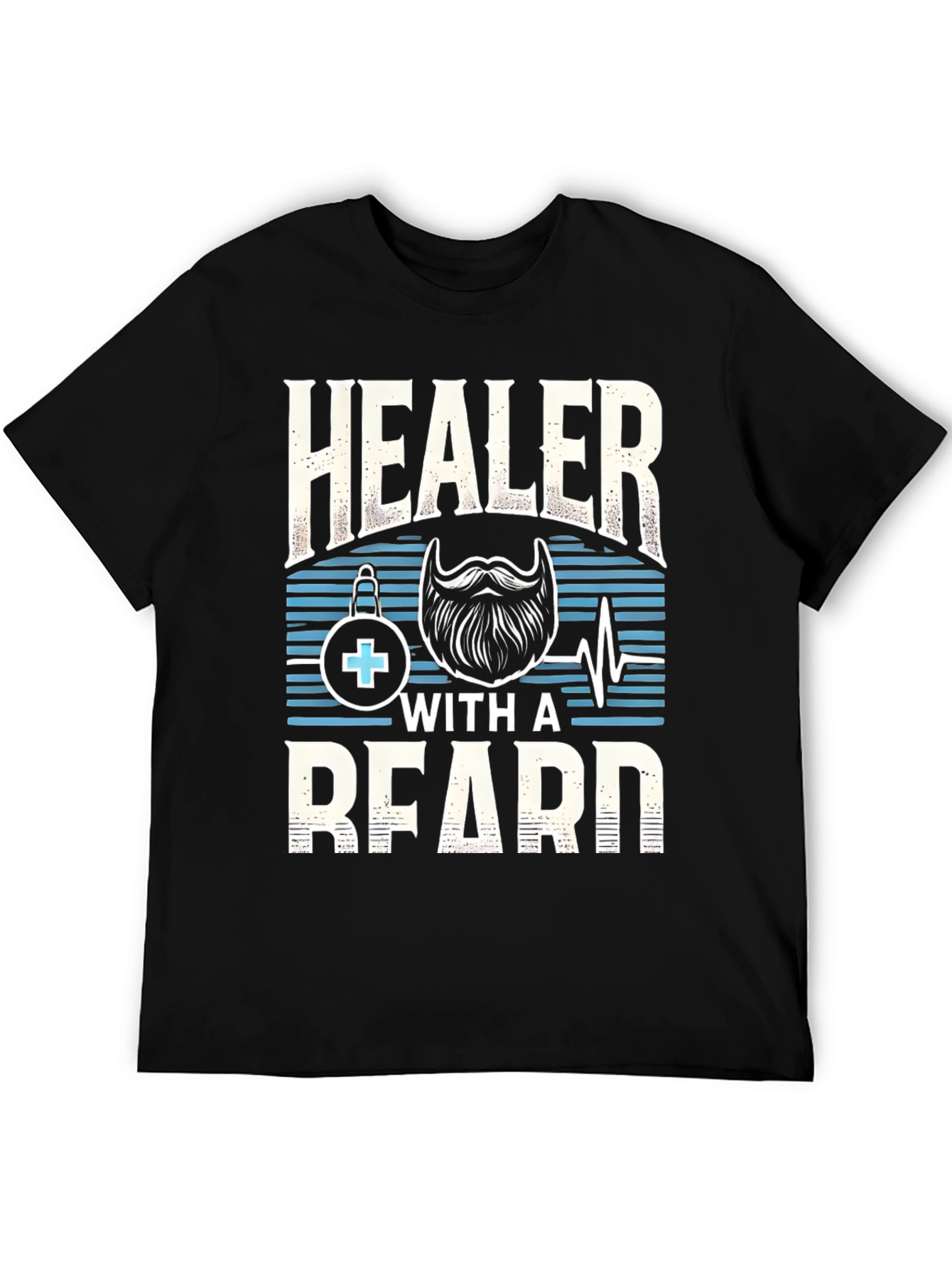 Black Healer With a Beard Graphic Tee view 5