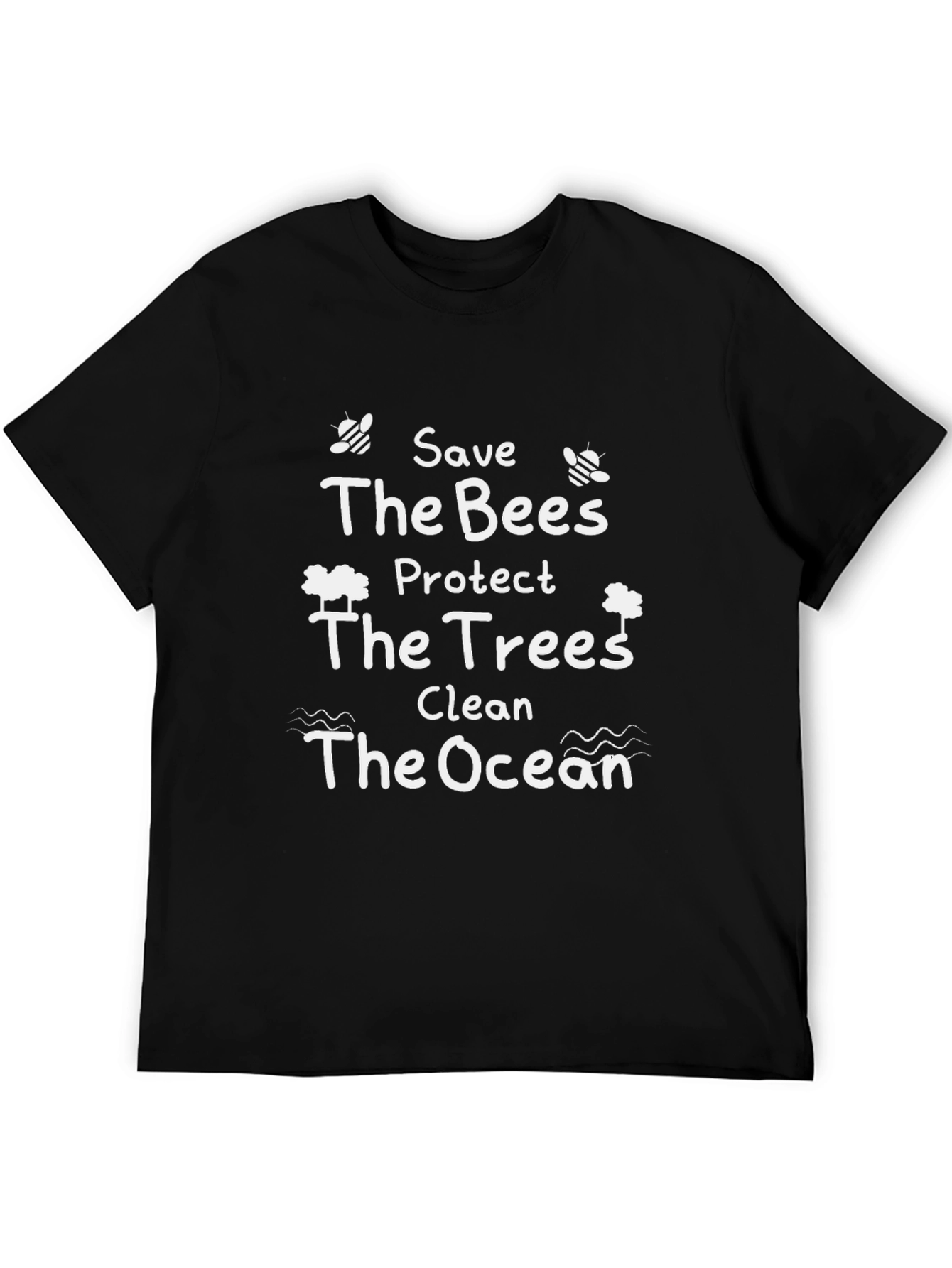 Black Save The Bees Graphic T-Shirt view 5