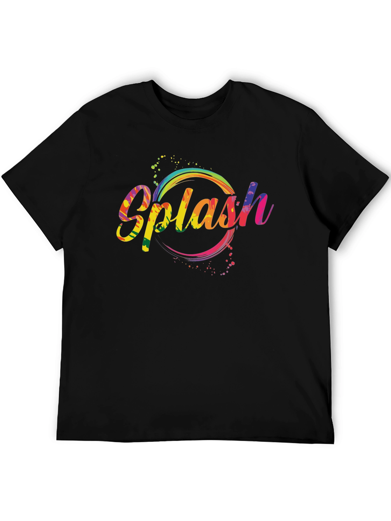 Black Splash Graphic Tee - Rainbow Colors view 5