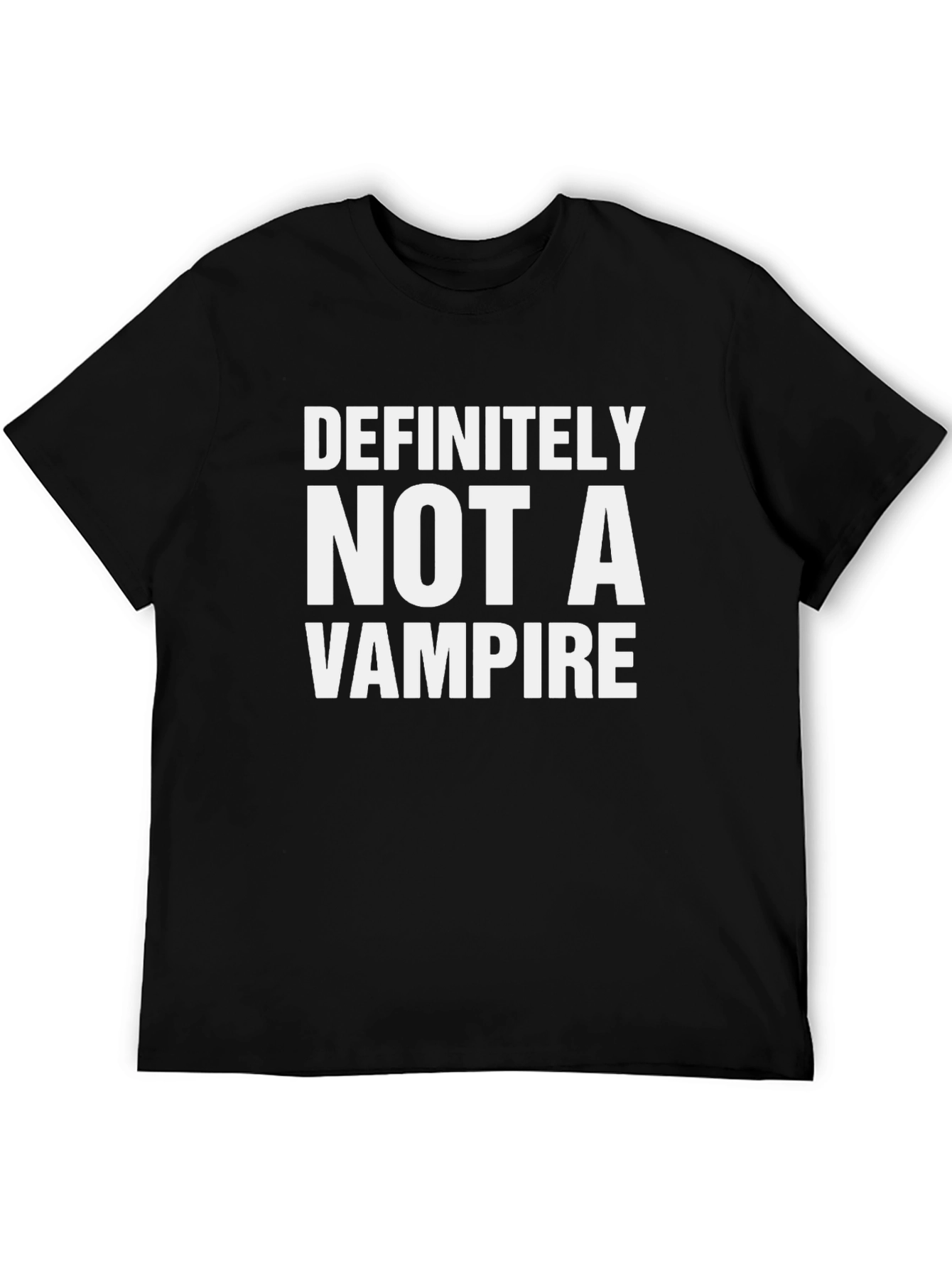 Black Definitely Not a Vampire Graphic T-Shirt view 5