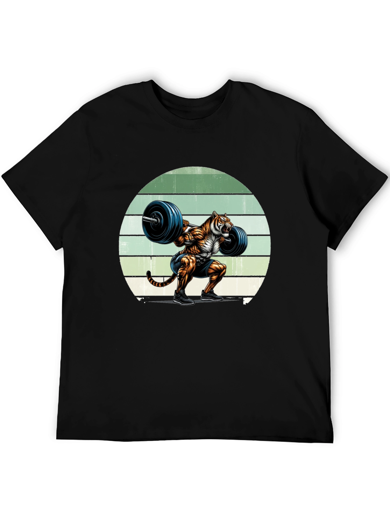 Black Tiger Barbell T-Shirt - Workout Apparel view 5