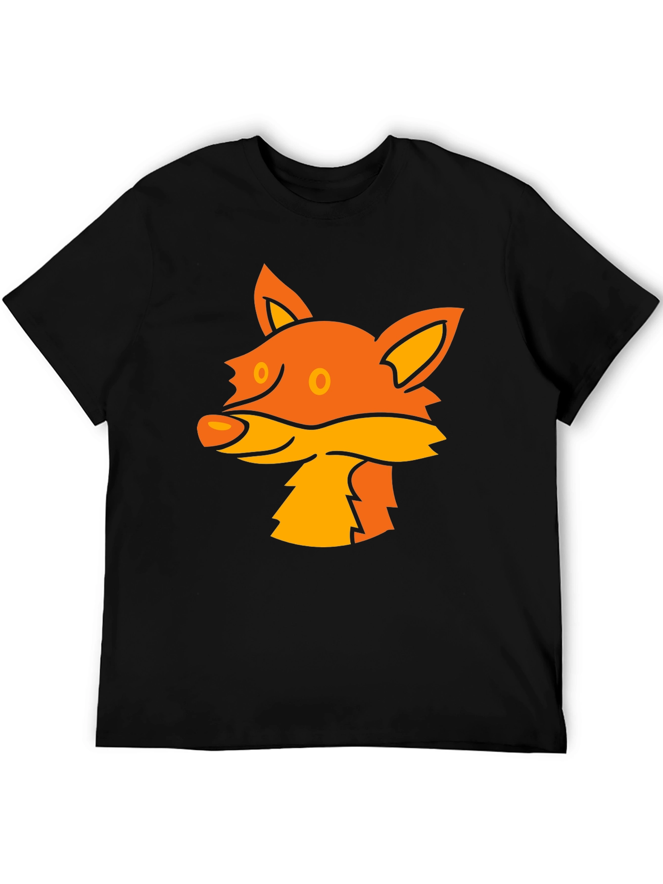 Black Fox Graphic Tee - Stylish Black T-Shirt view 5