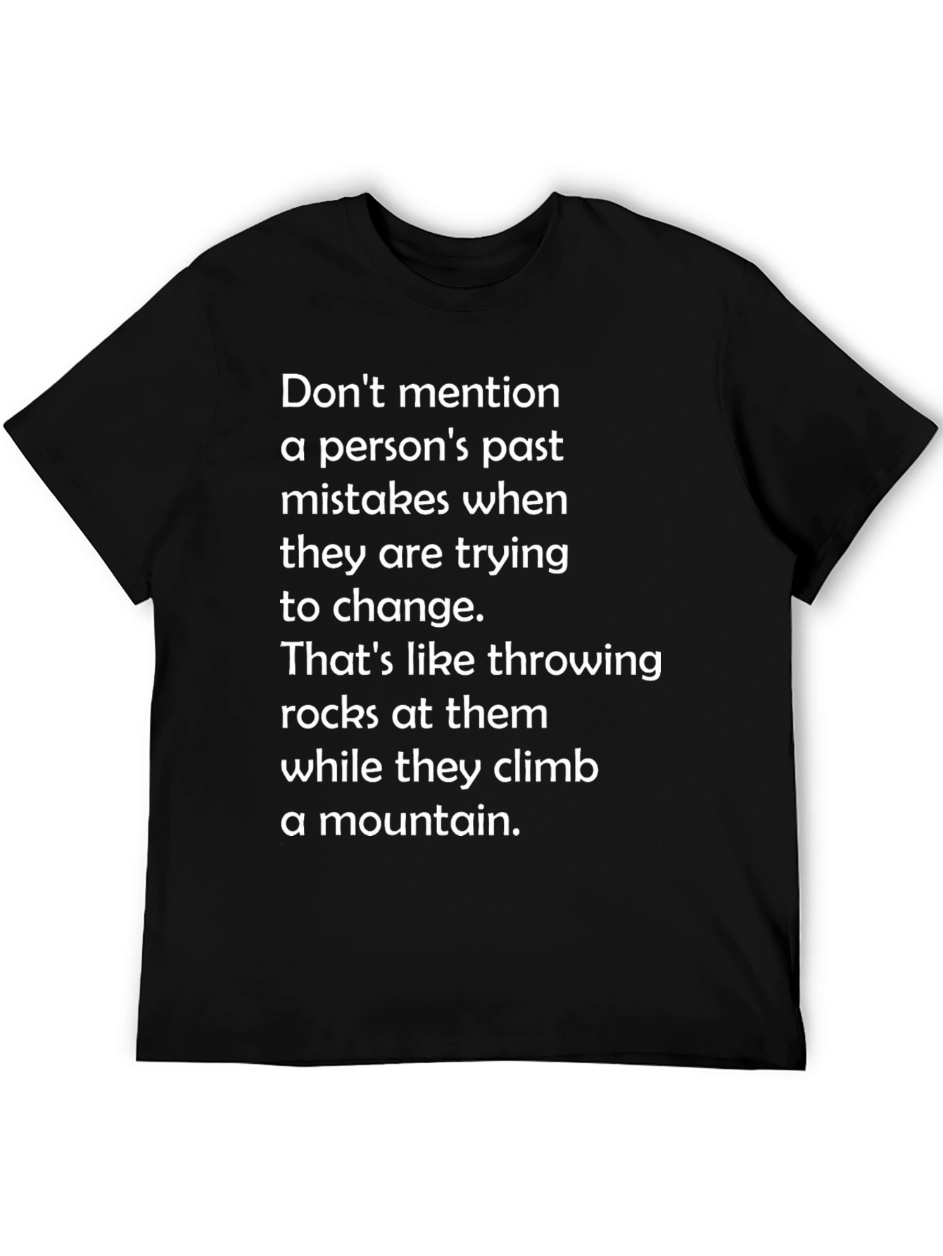 Black Motivational Climbing T-Shirt view 5