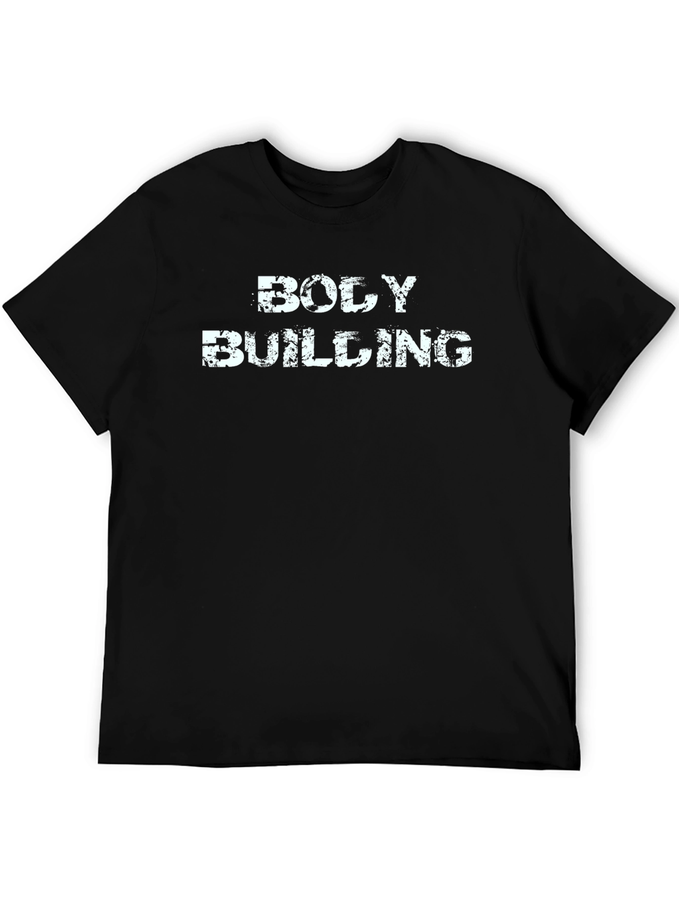 Black Body Building Black Cotton Graphic T-Shirt view 5
