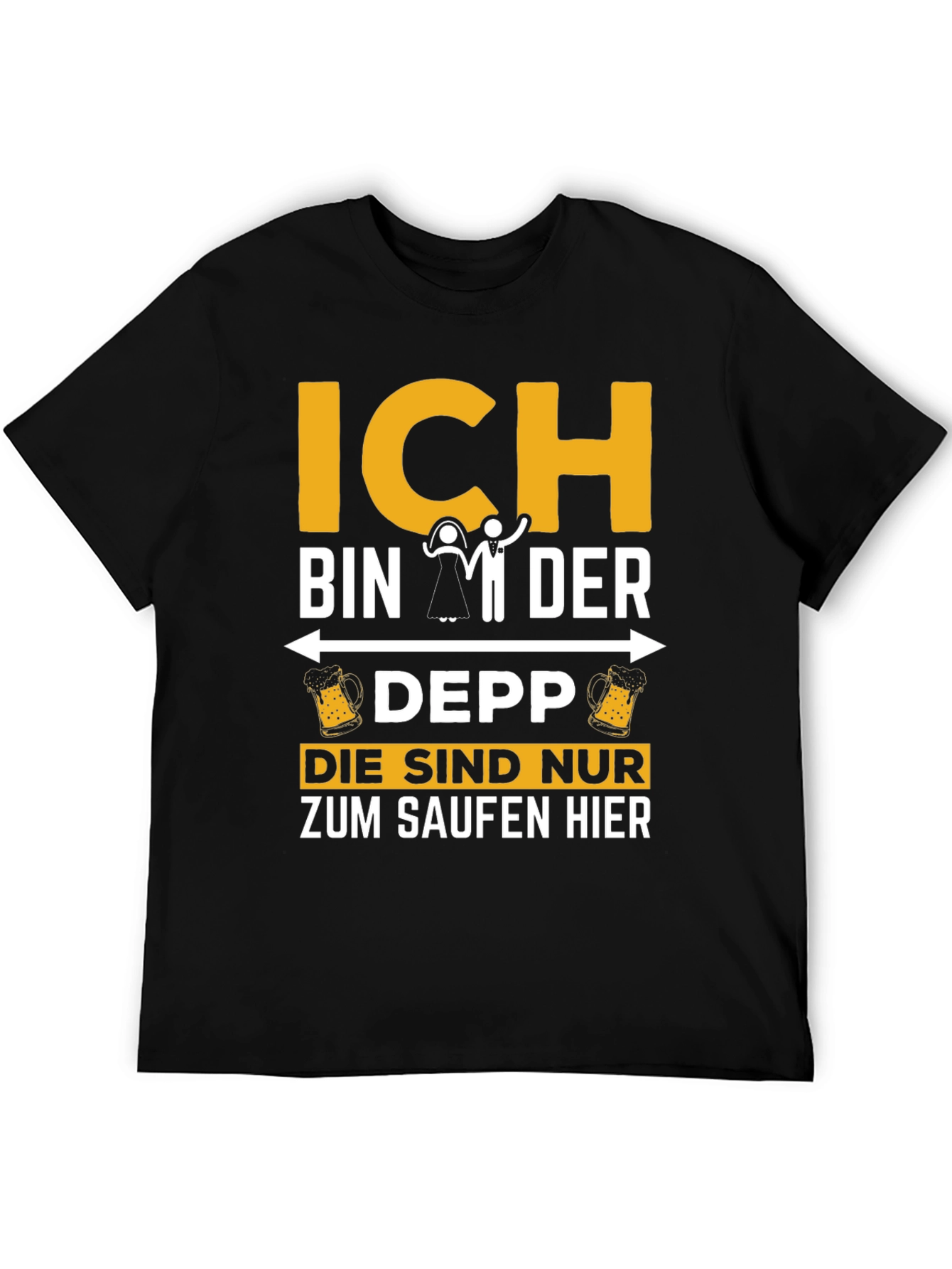 Black Ich Bin Der Depp Graphic T-Shirt view 5