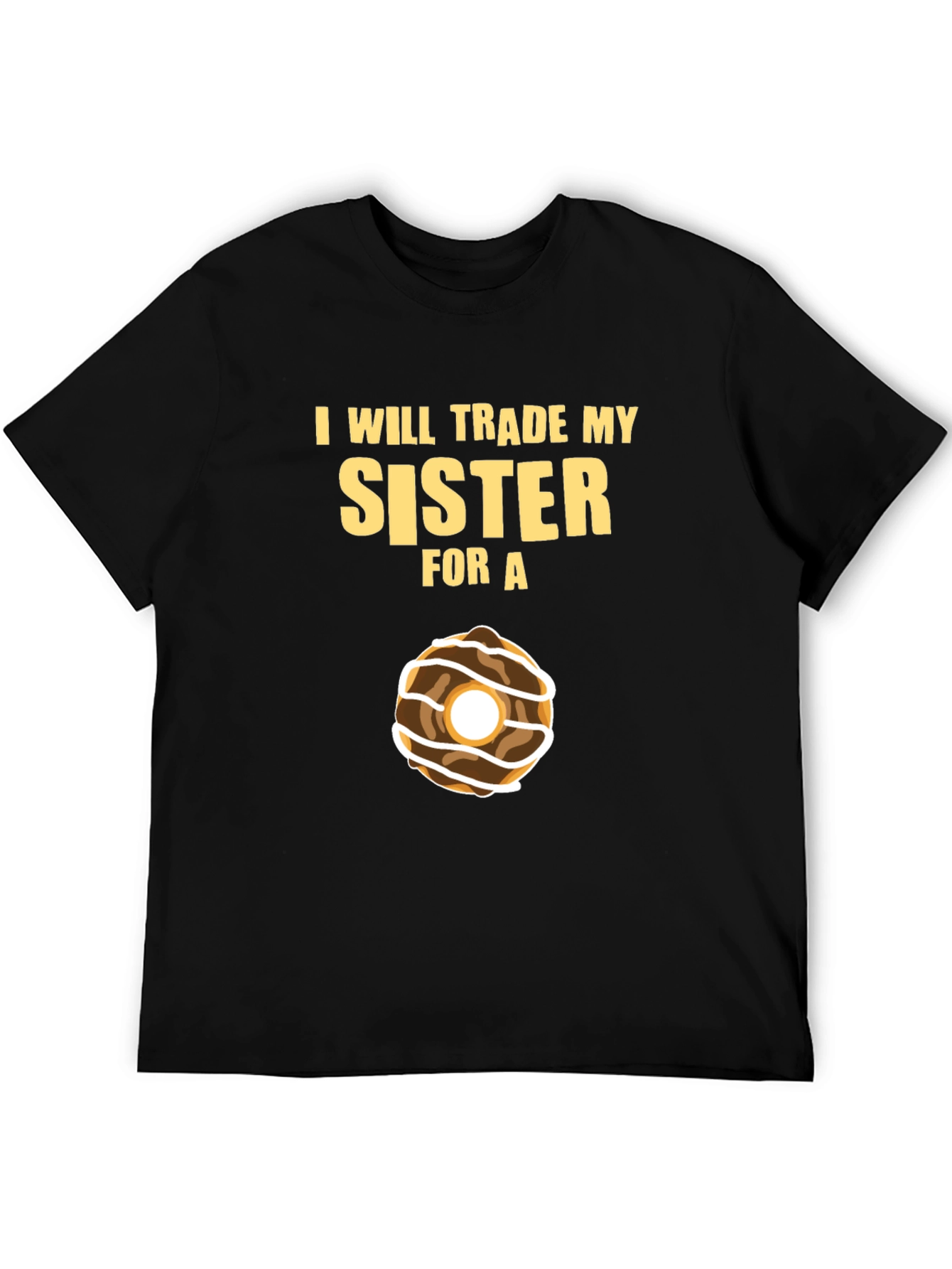 Black Trade My Sister for a Donut T-Shirt view 5