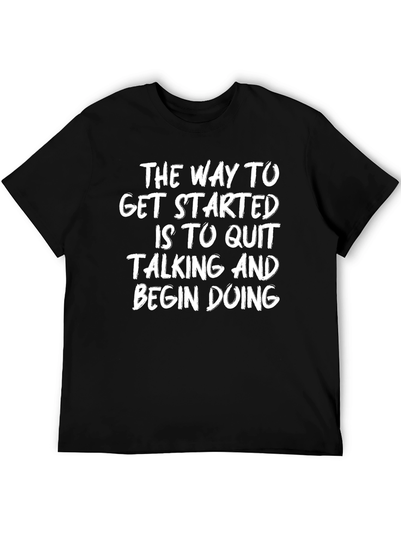 Black Motivational Quote Graphic Tee - Start Doing! view 5