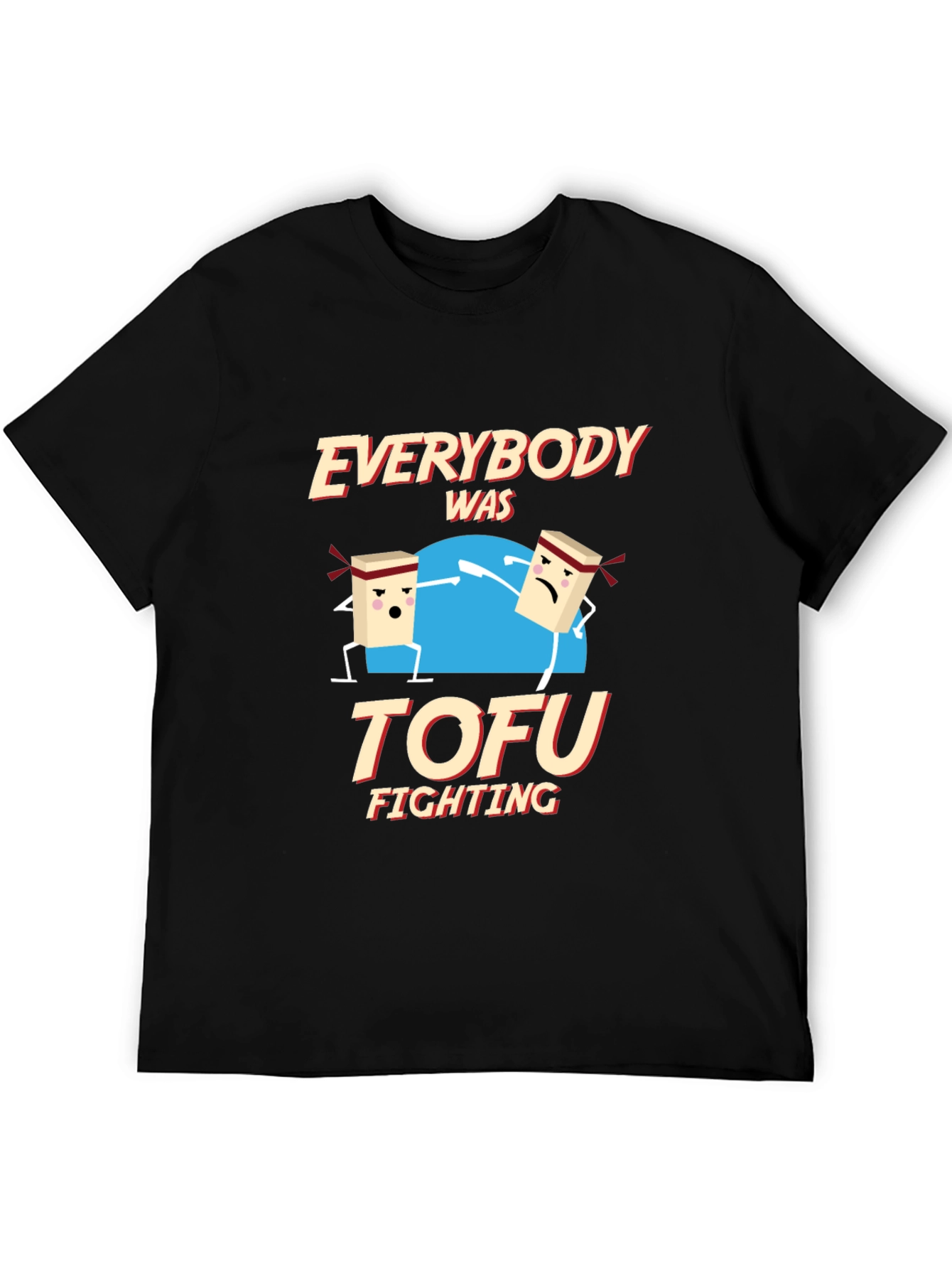 Black Everybody Was Tofu Fighting Graphic Tee view 5
