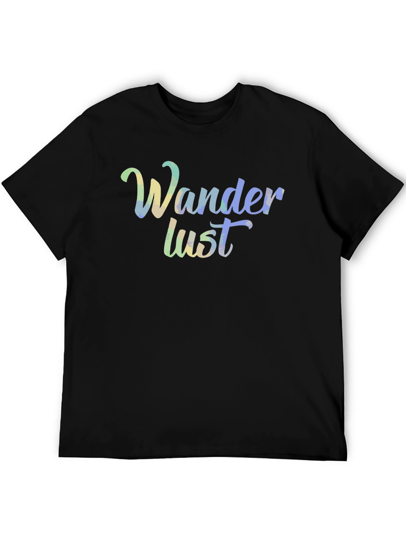 Black Wanderlust Graphic Print Black T-Shirt view 5