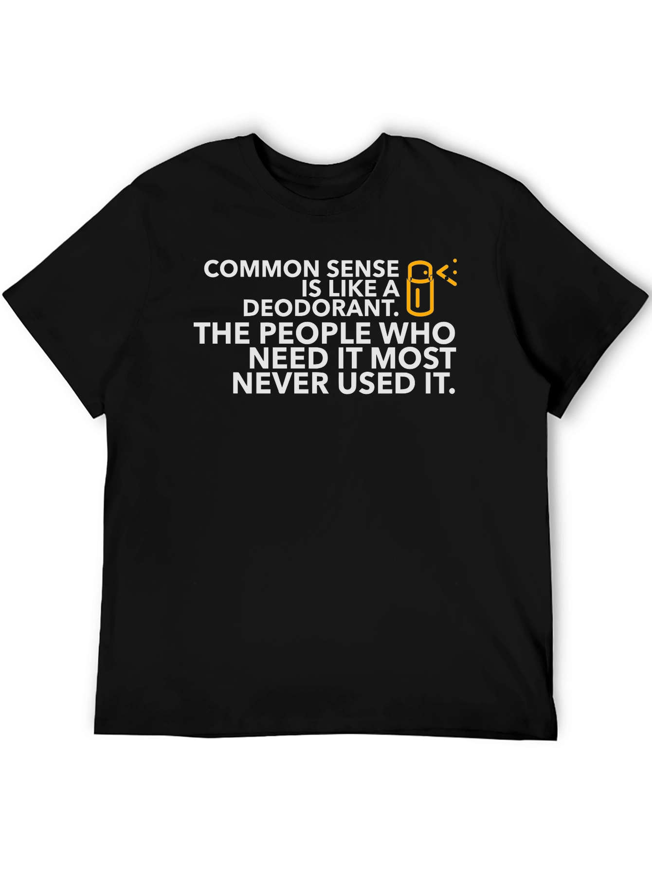 Black Common Sense Deodorant Graphic T-Shirt - Unisex view 5
