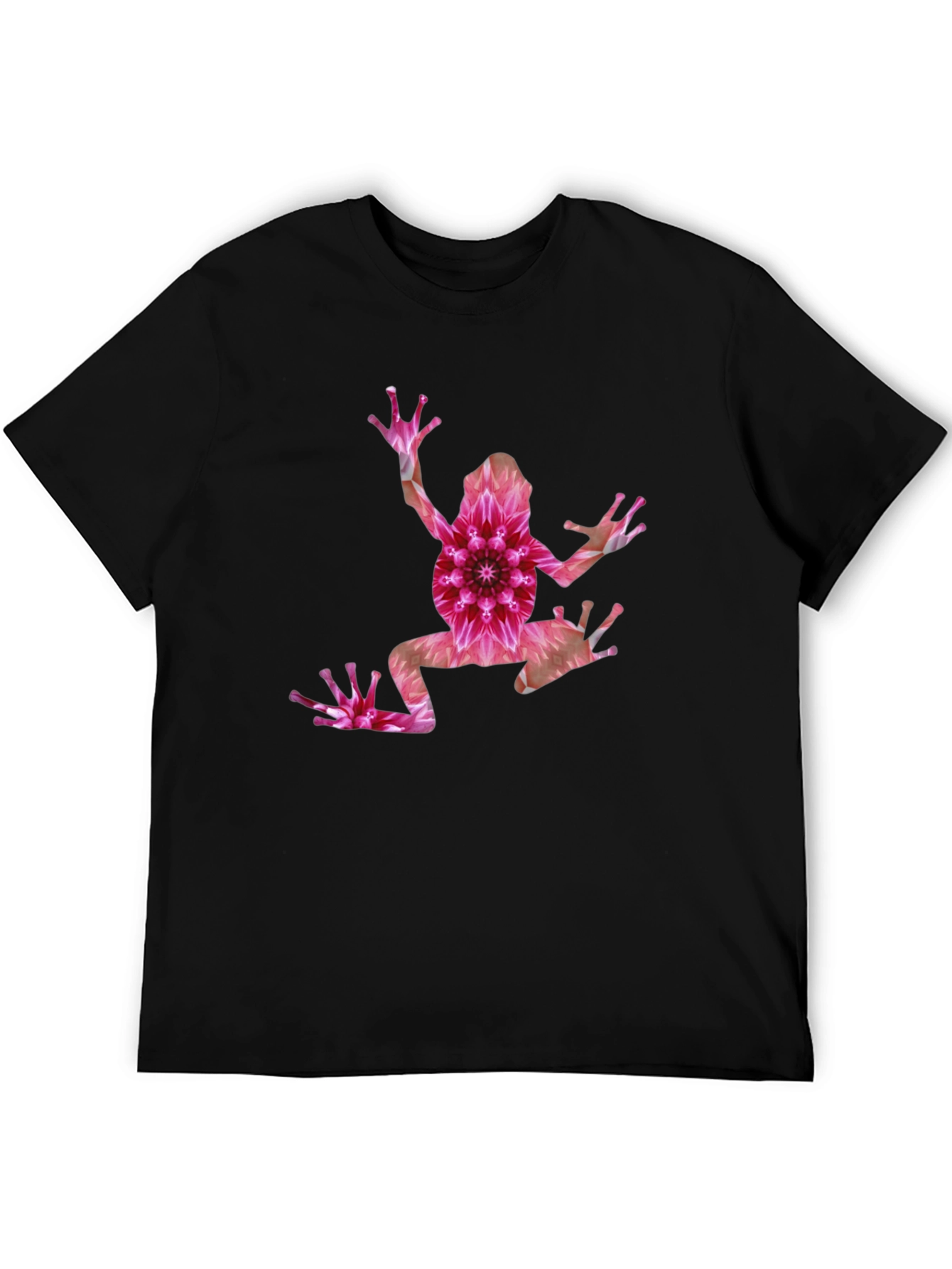 Black Floral Frog Graphic T-Shirt - Modern Style view 5