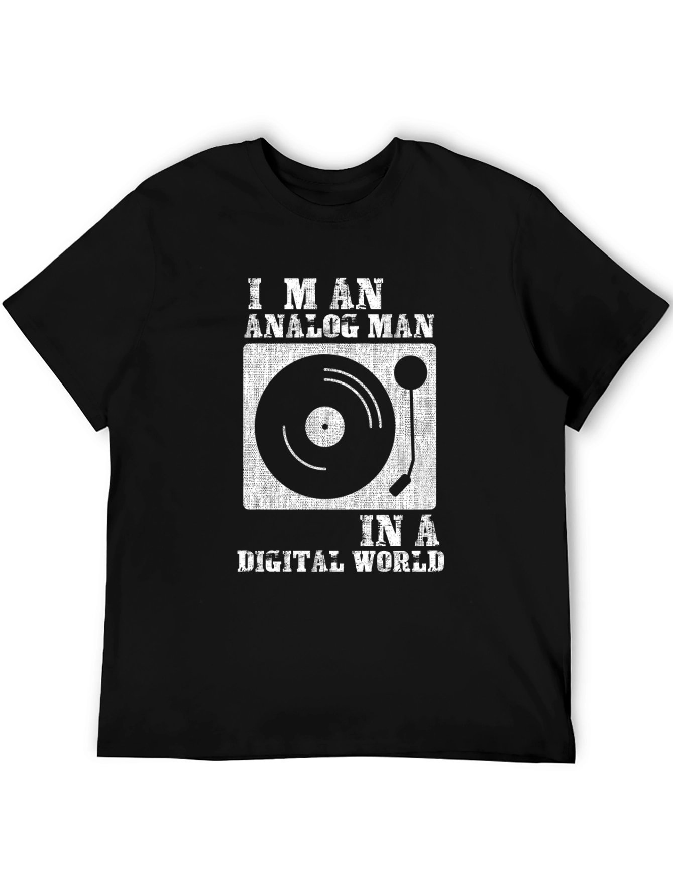 Black Analog Man in a Digital World Graphic Tee view 5