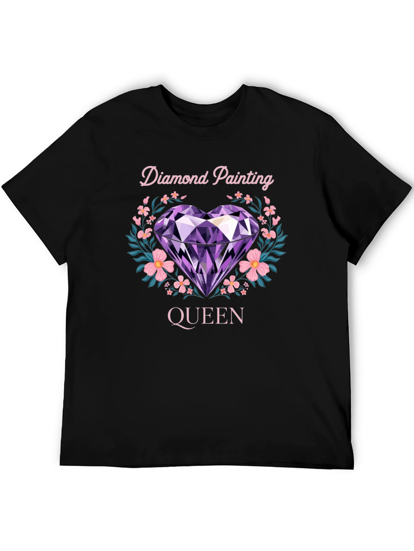 Black Diamond Painting Queen T-Shirt view 5