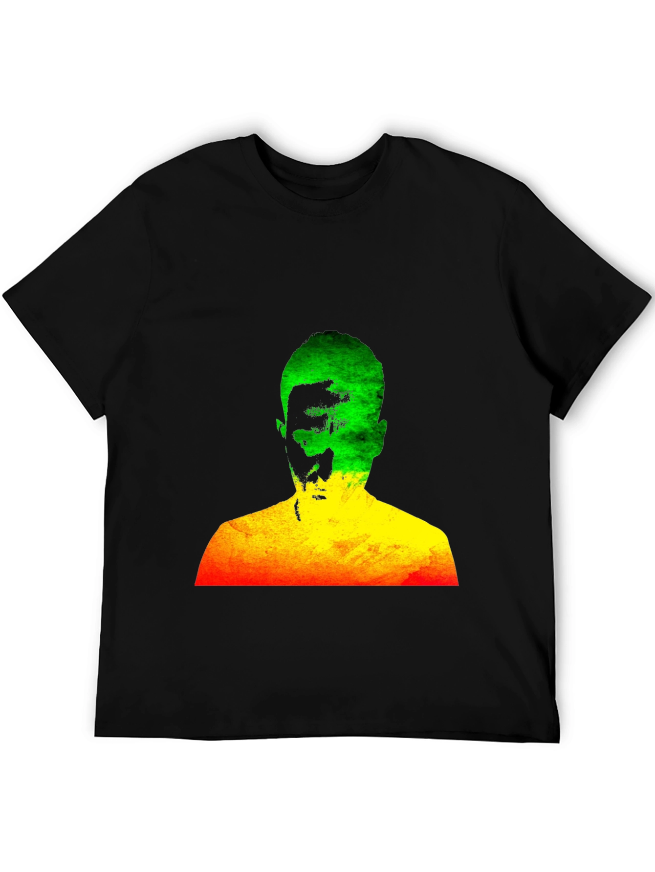 Black Rasta Man Graphic Black T-Shirt Reggae Style view 5
