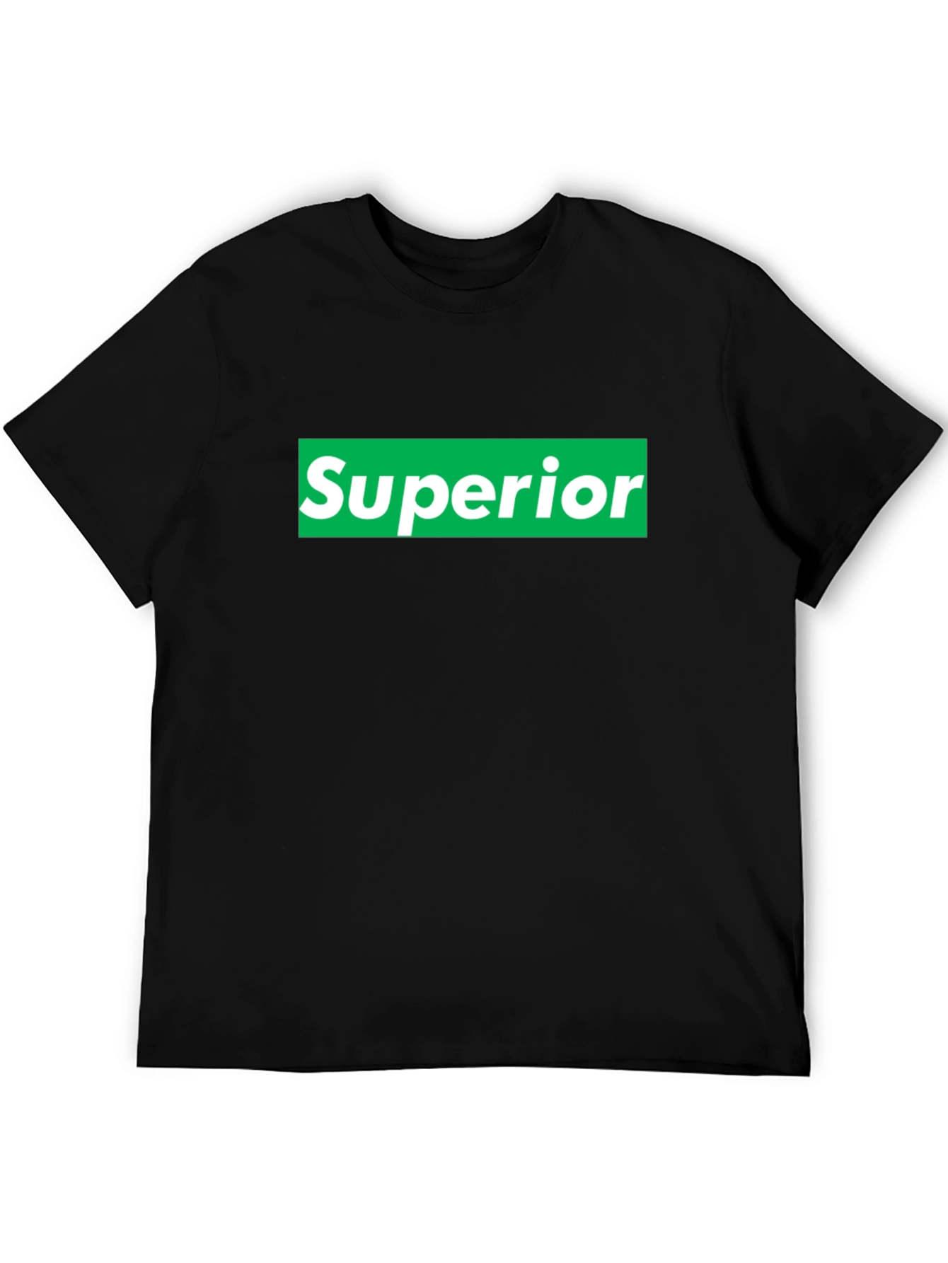 Black Superior Graphic Tee - Bold Statement T-Shirt view 5