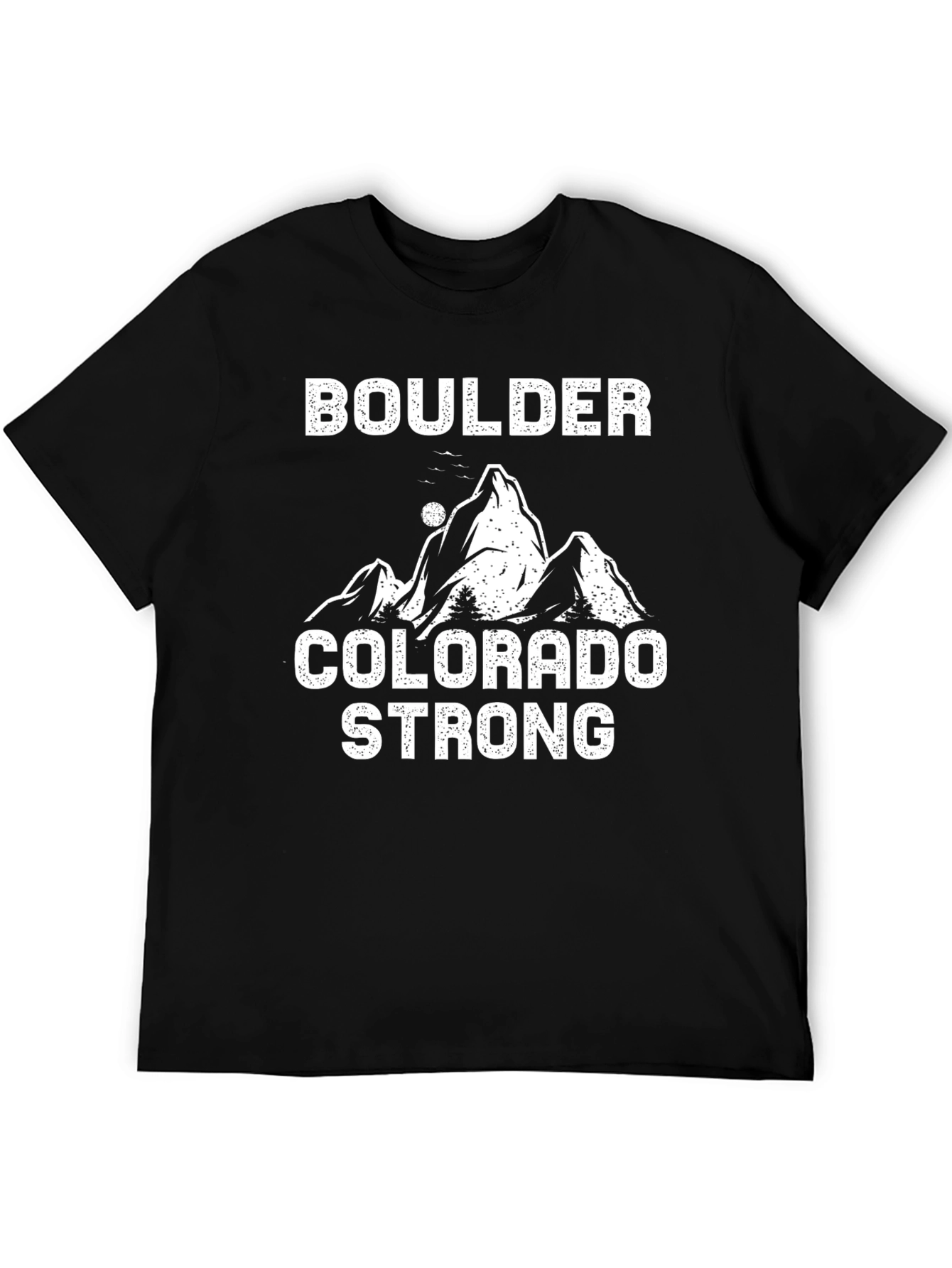 Boulder Colorado Strong Graphic Tee - Black T-Shirt - 5