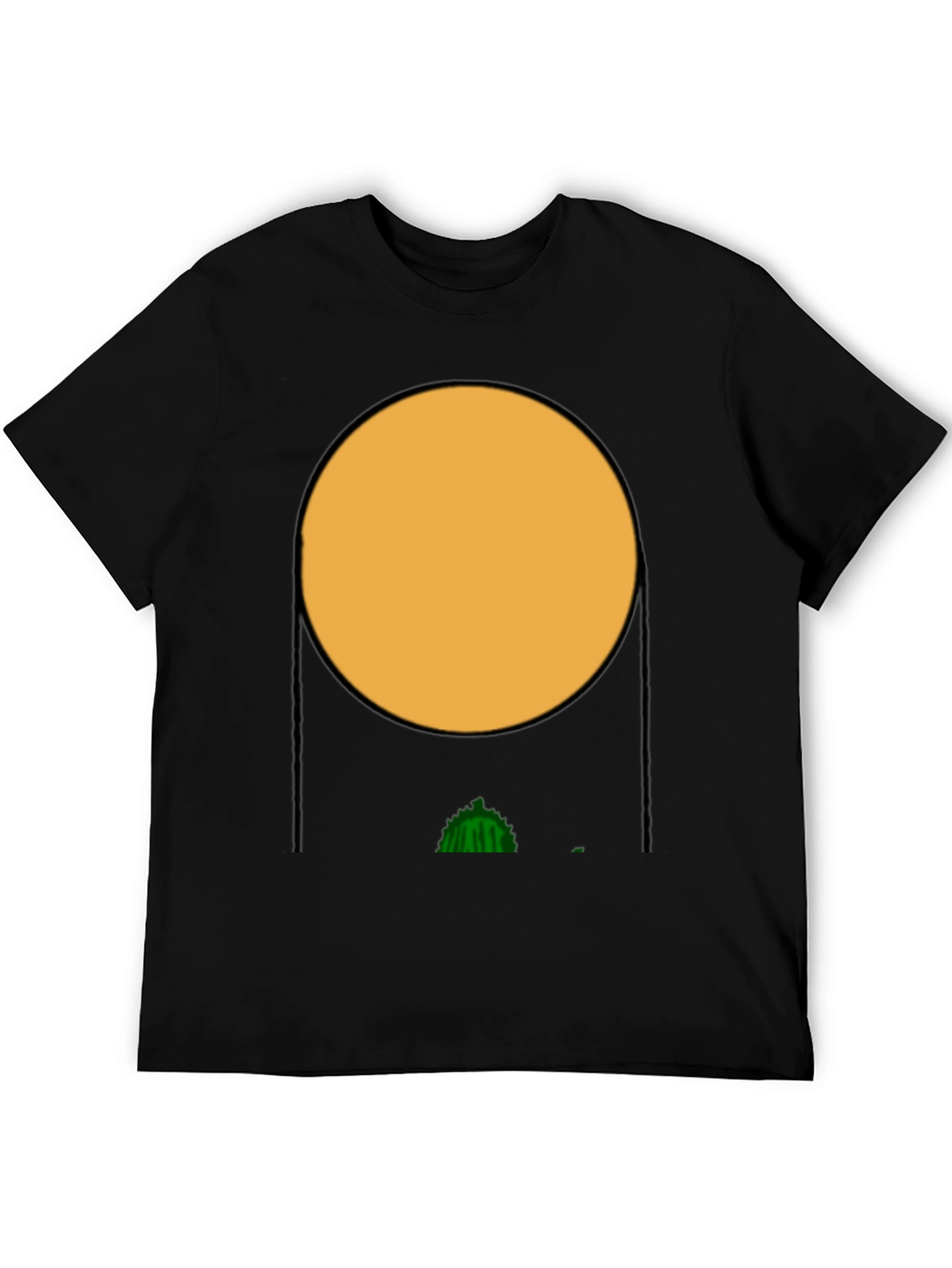 Black Abstract Graphic Print Black Crew Neck T-Shirt view 5