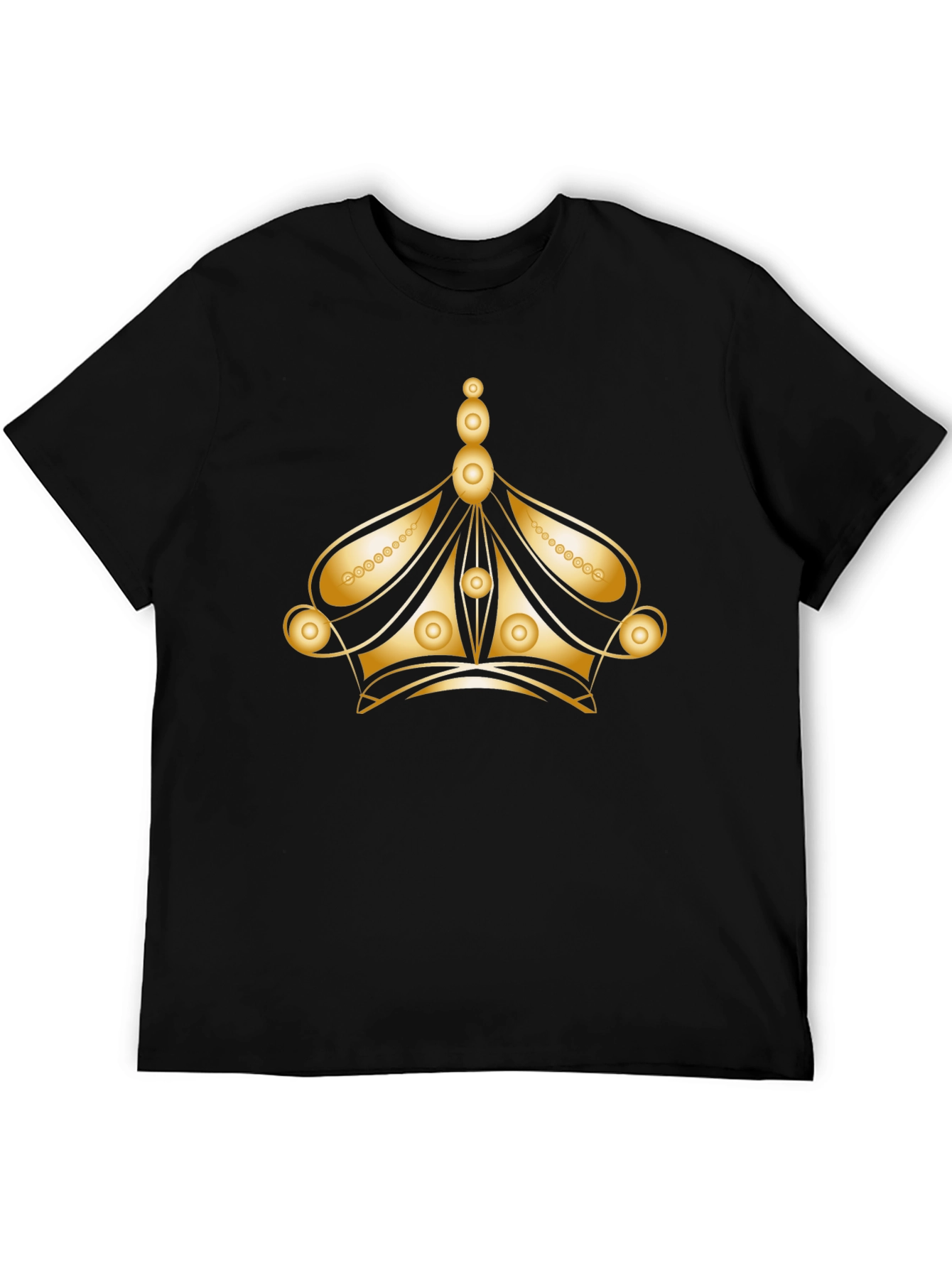 Black Gold Crown Graphic Black Tee view 5