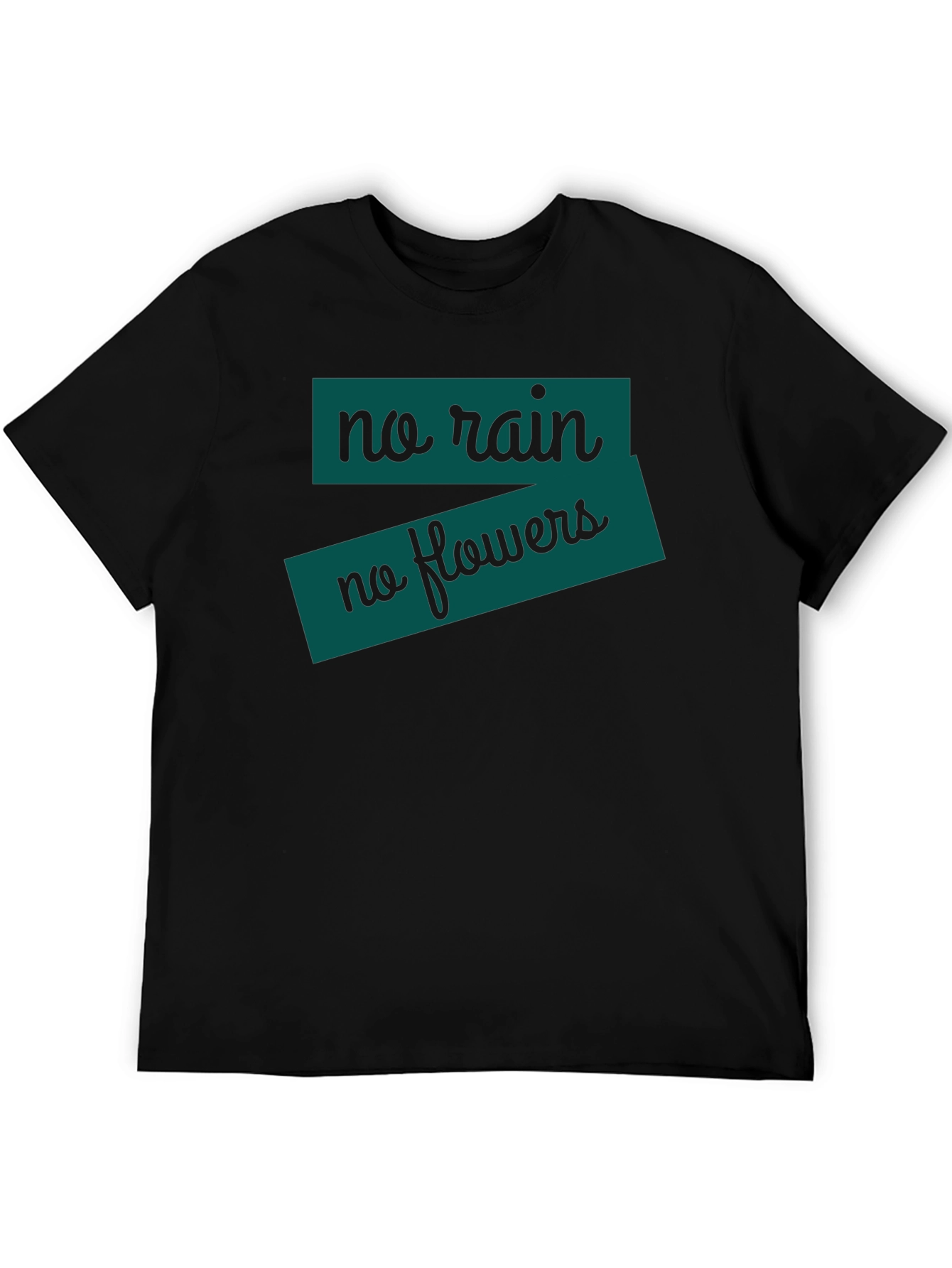 Black No Rain, No Flowers T-Shirt - Black view 5