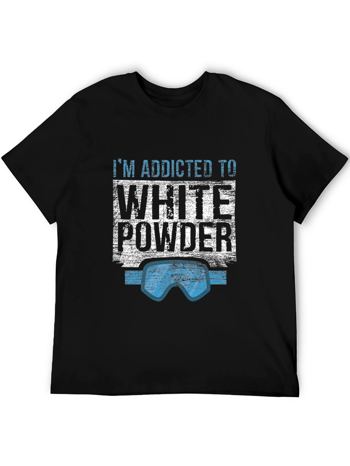 Black Addicted to White Powder Graphic Tee view 5