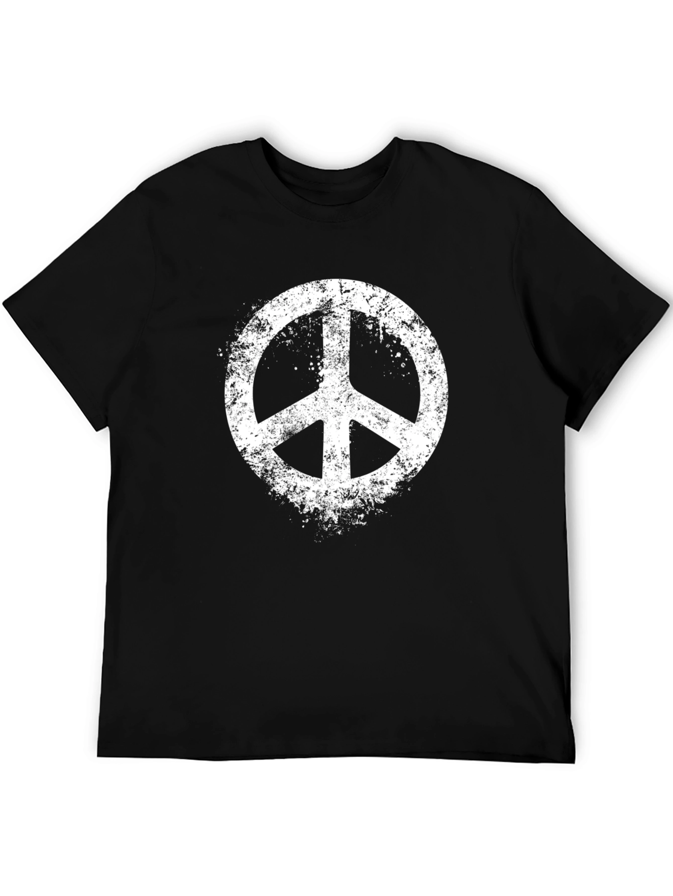 Black Retro Peace Sign Graphic Tee - Black view 5