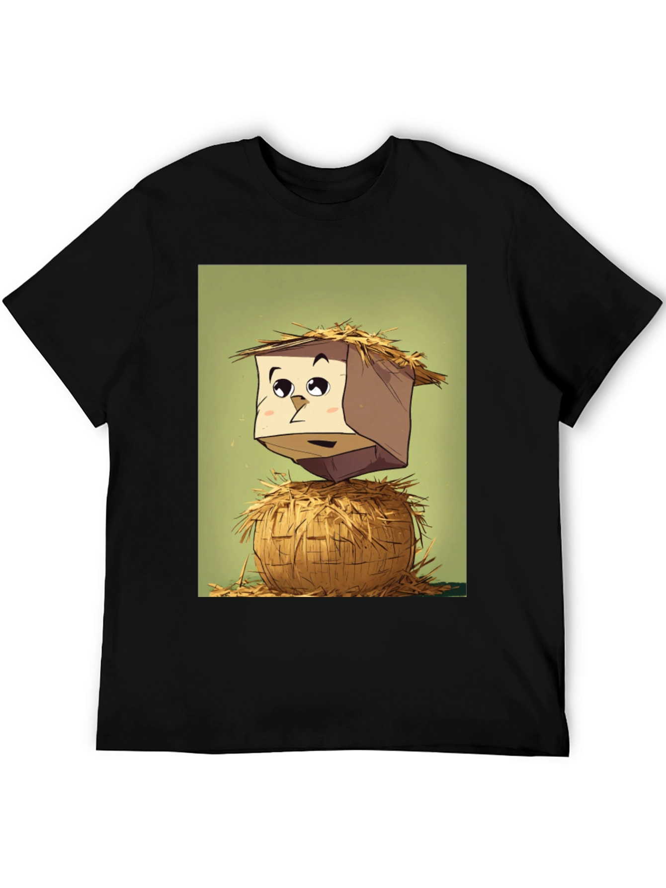 Black Cartoon Scarecrow T-Shirt view 5