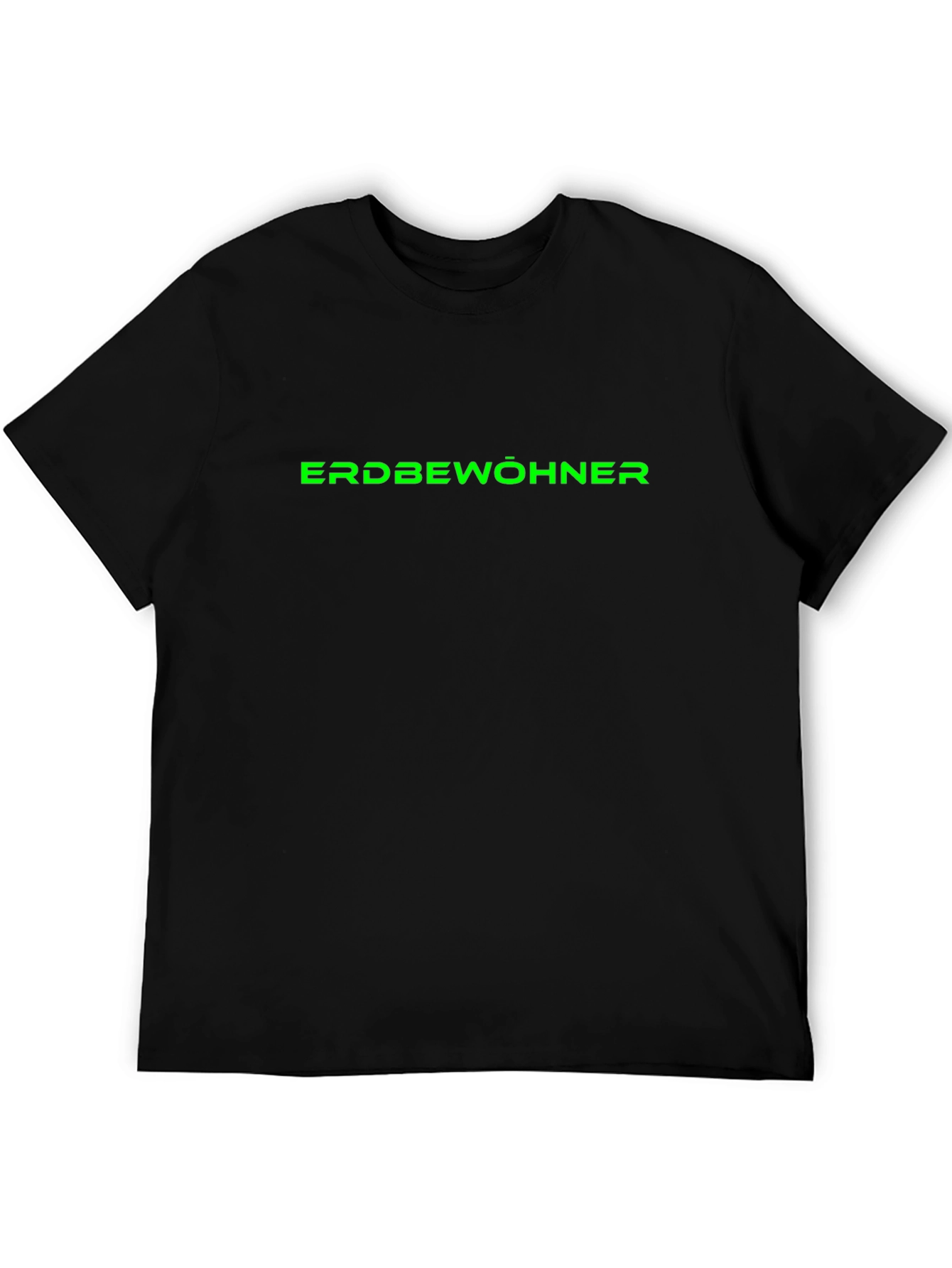 Black ERDBEWOHNER Graphic Tee - Black Cotton T-Shirt view 5