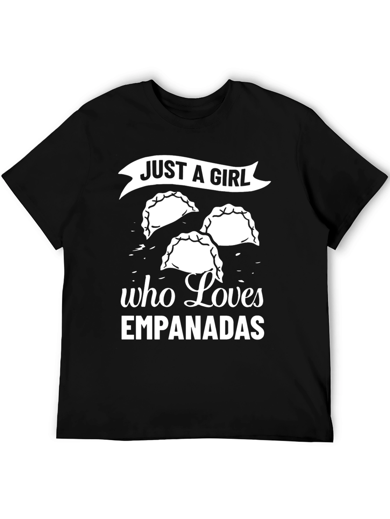 Black Just A Girl Who Loves Empanadas T-Shirt view 5