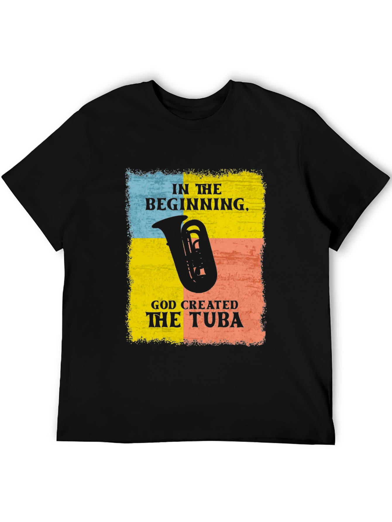 Black In The Beginning Tuba Graphic Tee view 5