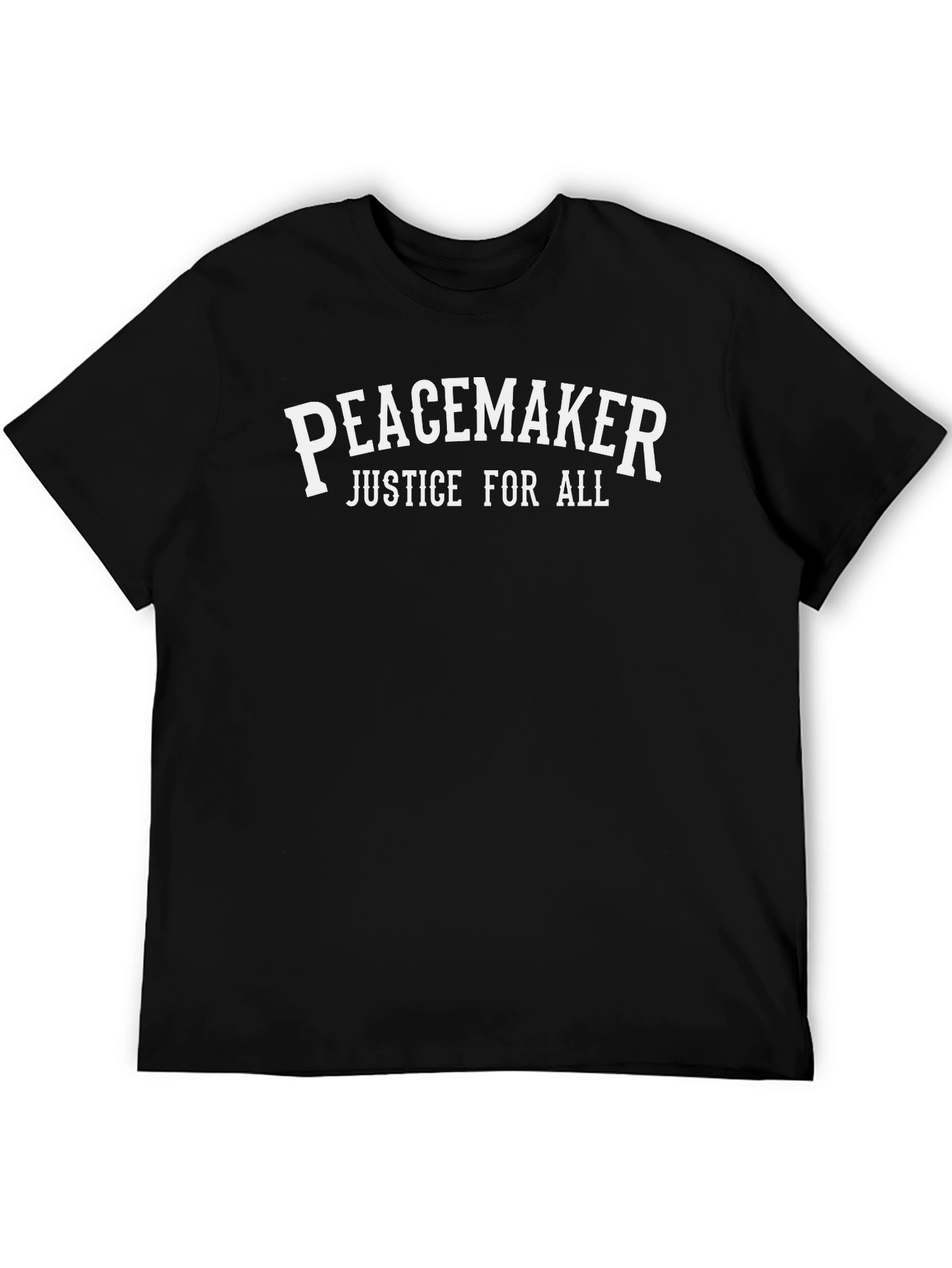 Black Peacemaker Justice For All Graphic T-Shirt view 5