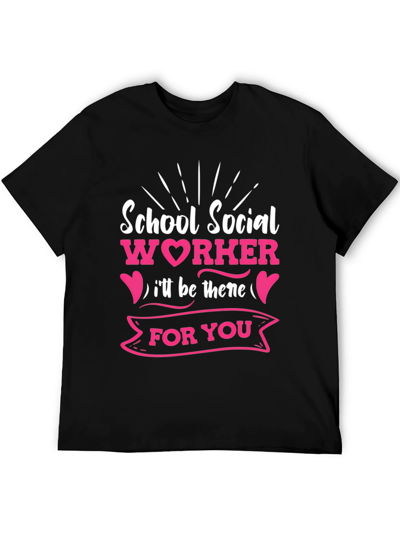 Black School Social Worker T-Shirt view 5